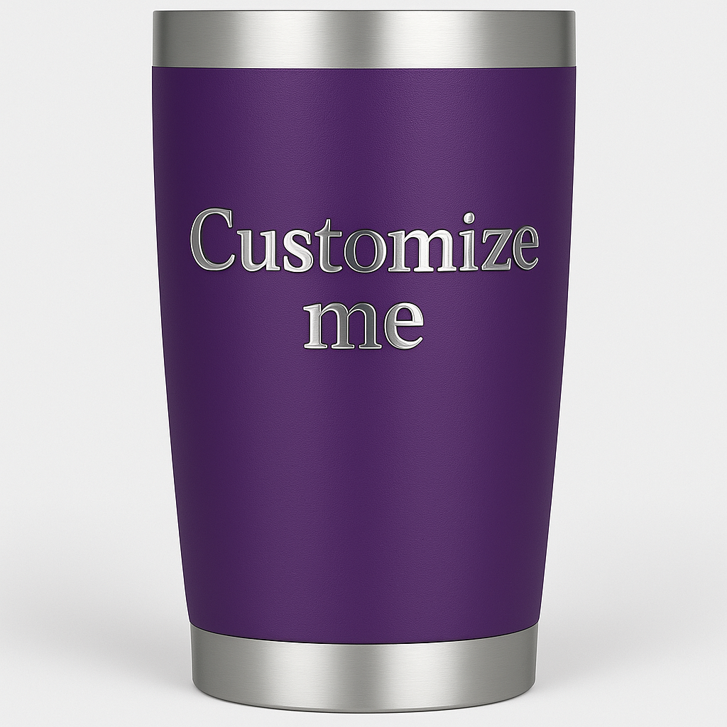 20oz or 30oz Stainless Steel Tumbler with Lid and Straw