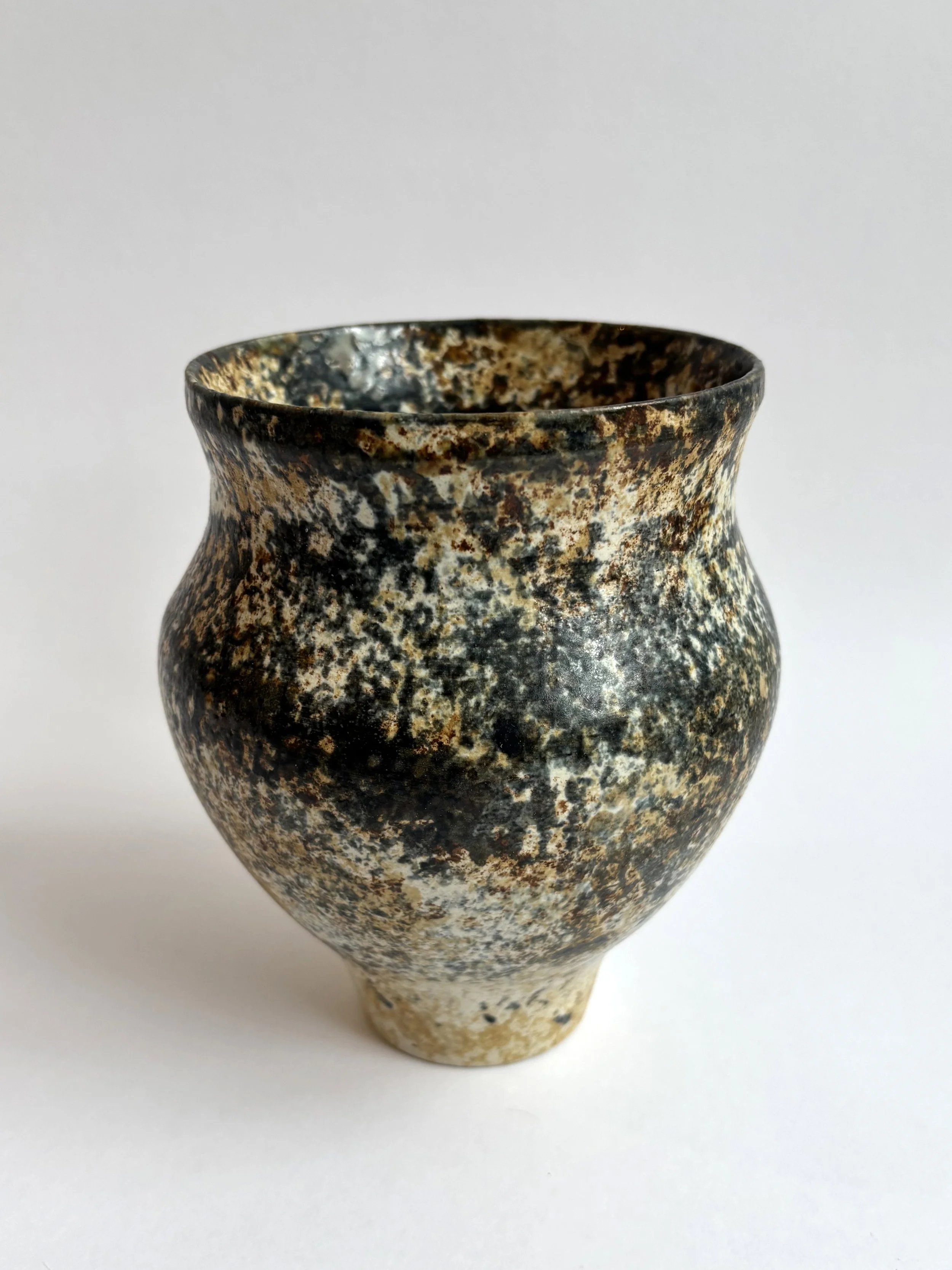 Stoneware, terra sigillata, yellow & black glaze - 2026