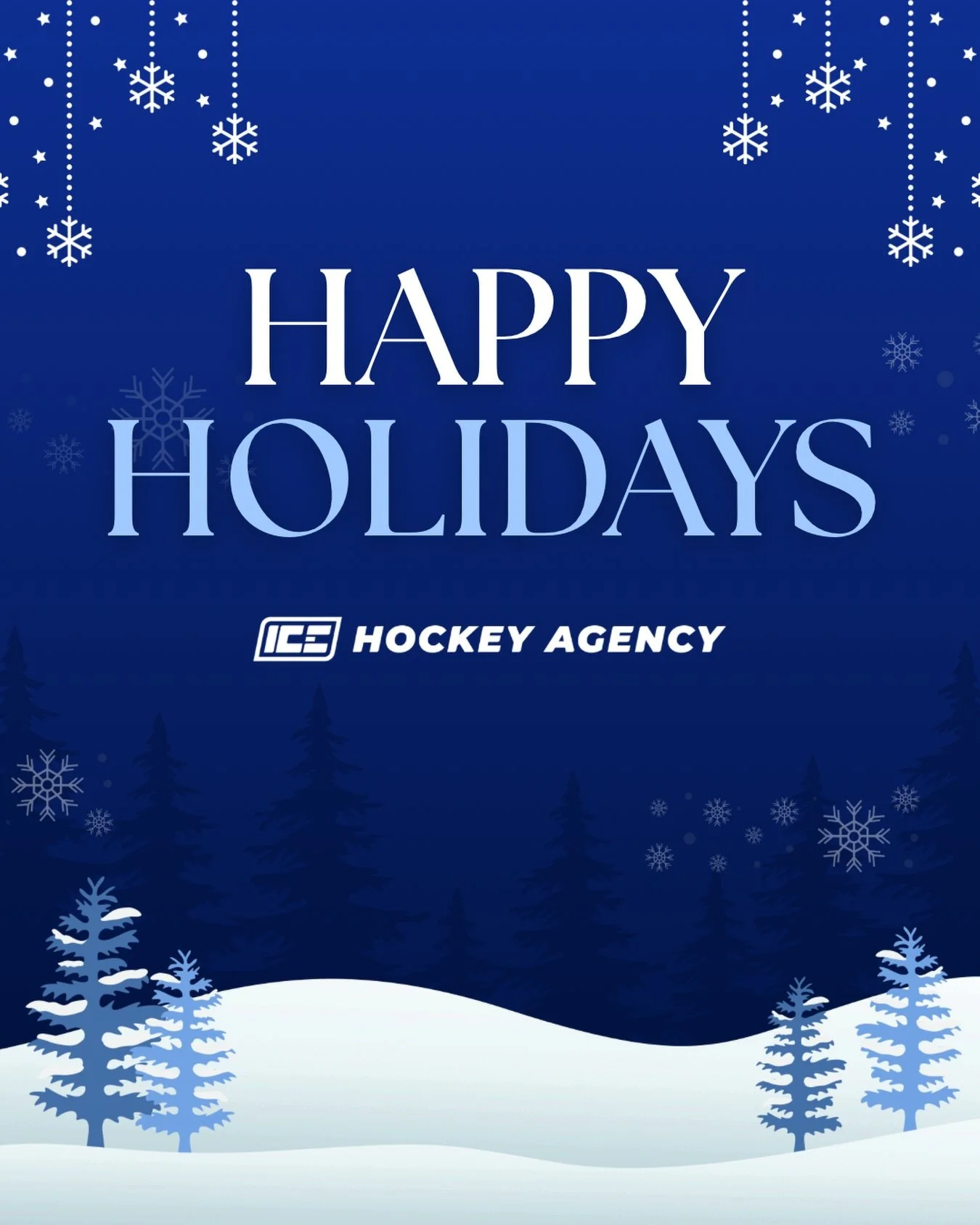 Happy Holidays from ICE Hockey Agency! ❄️