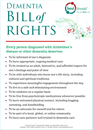The Best Friends™ Dementia Bill of Rights