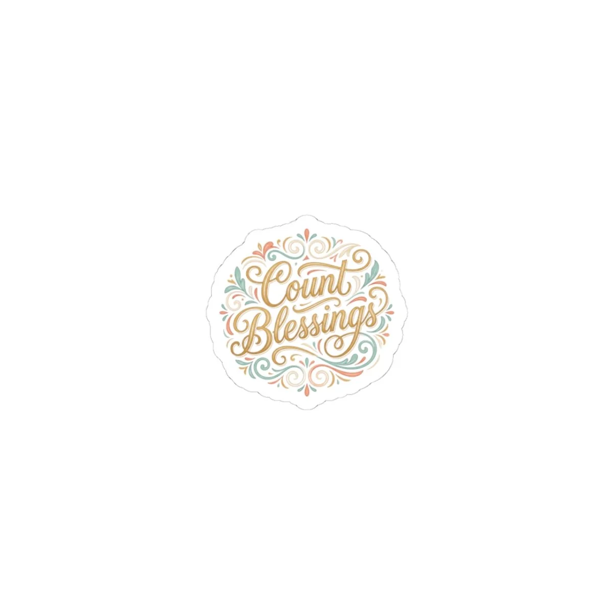 Count Your Blessings kiss-cut vinyl sticker
