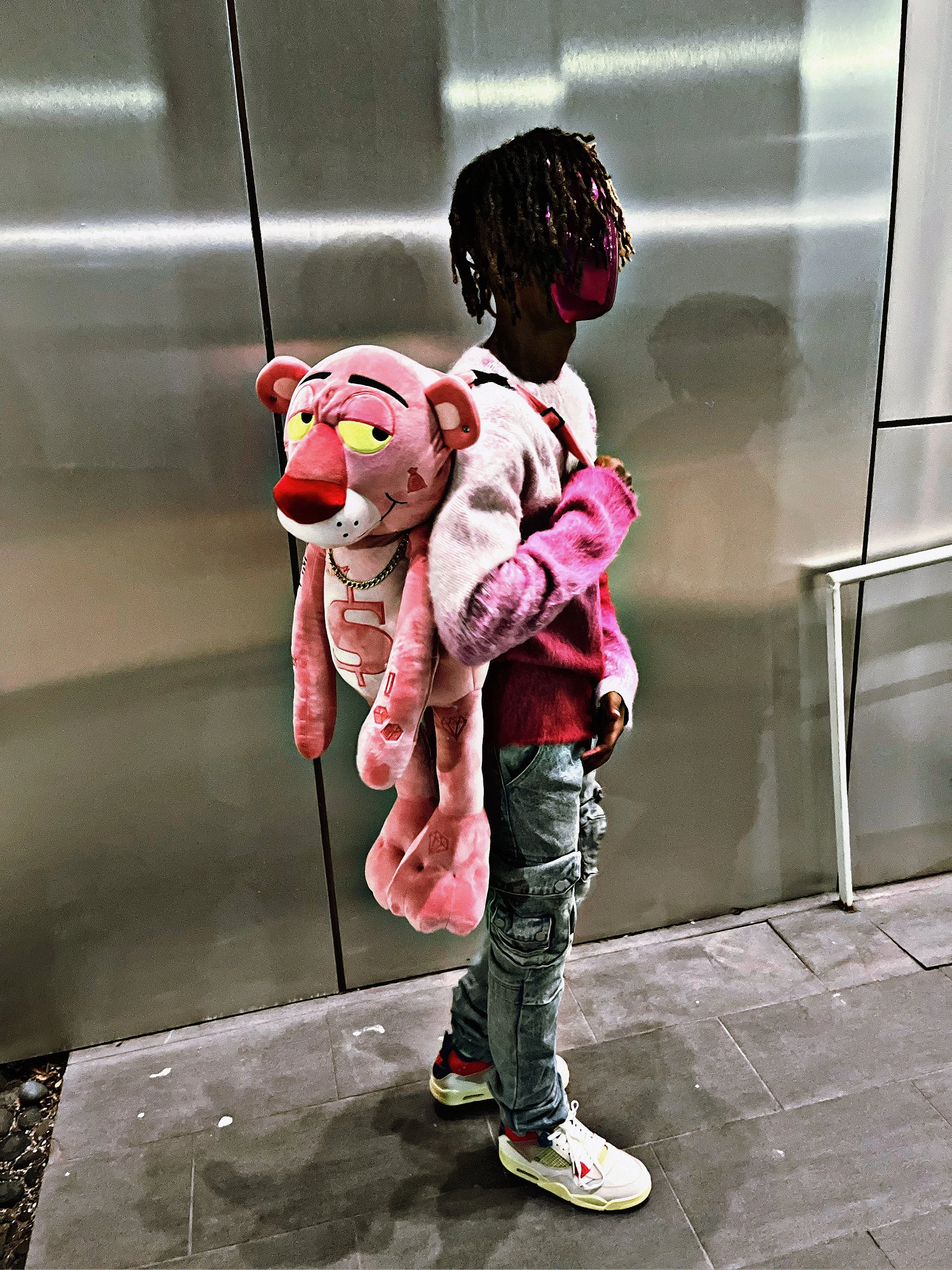 pink panther bag pink mask pic.JPG