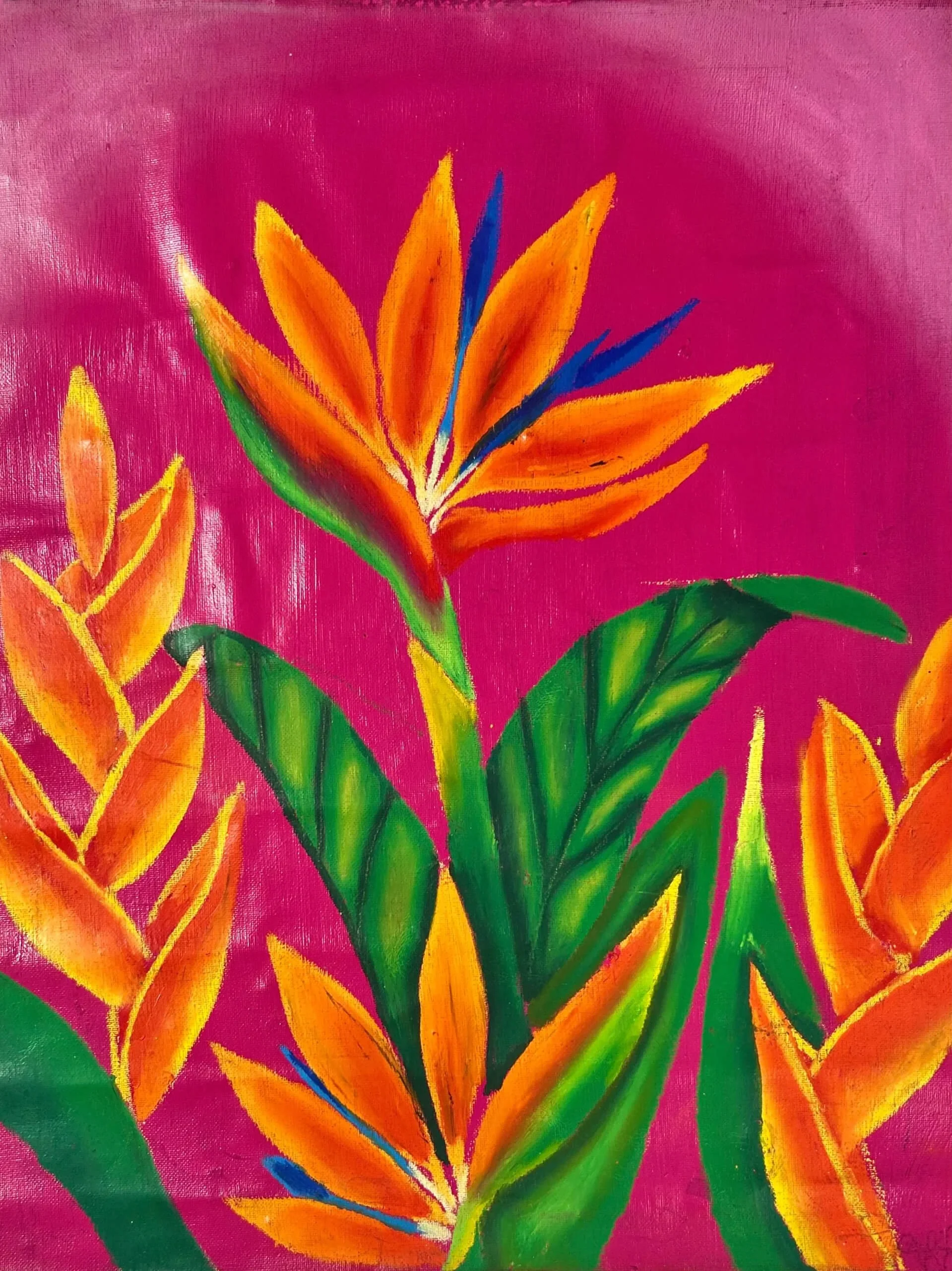 Tahirah Coleman painting of abstract flowers