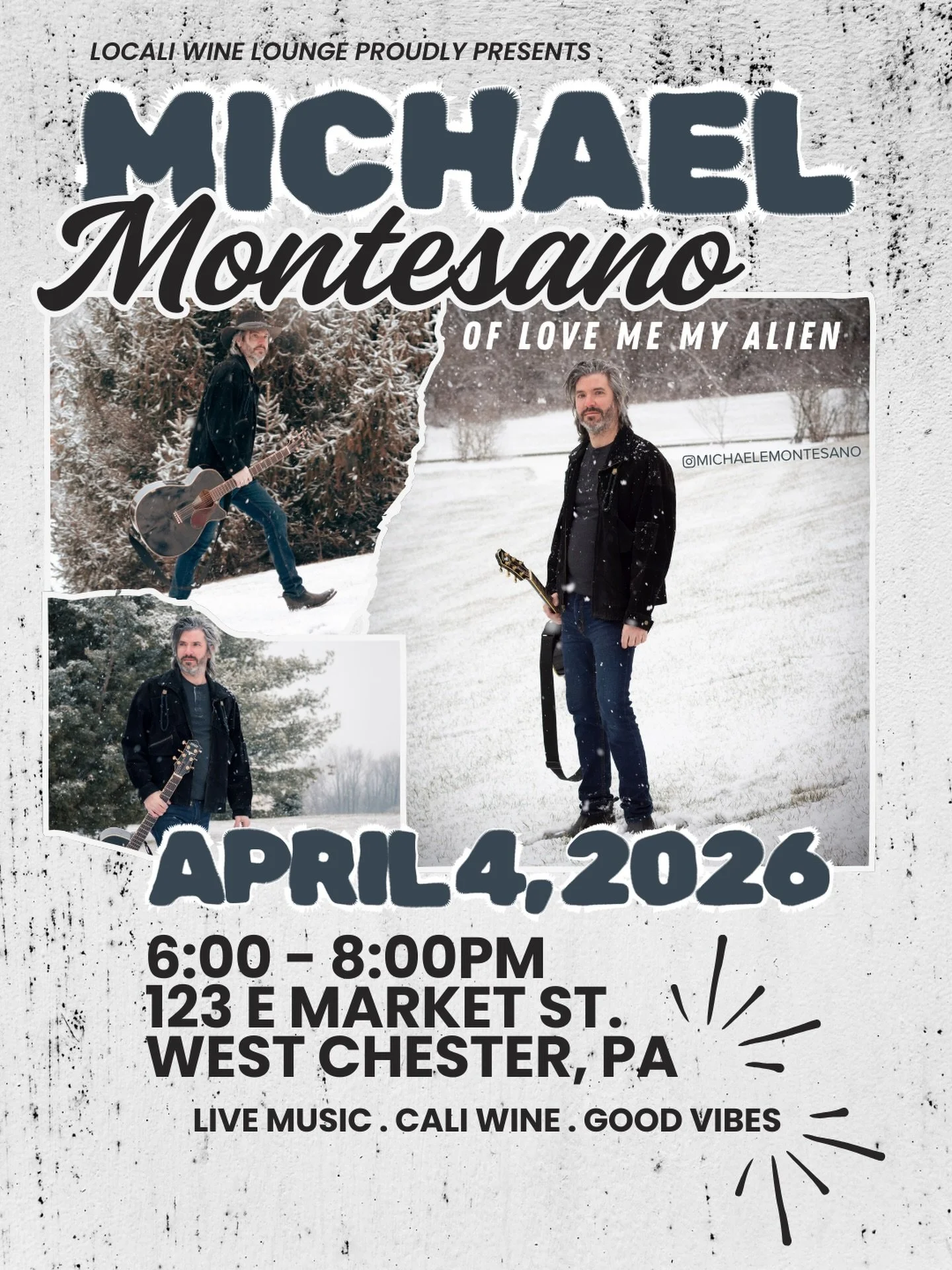 @michaelemontesano was so right when he said let&rsquo;s leave this winter and other things behind us. ☀️ 

Come join us this SATURDAY for an early Spring evening of #LoCaliLive - #LiveMusic, #CaliforniaWine, and #GoodVibes 6-8PM!! 🍷 🎶