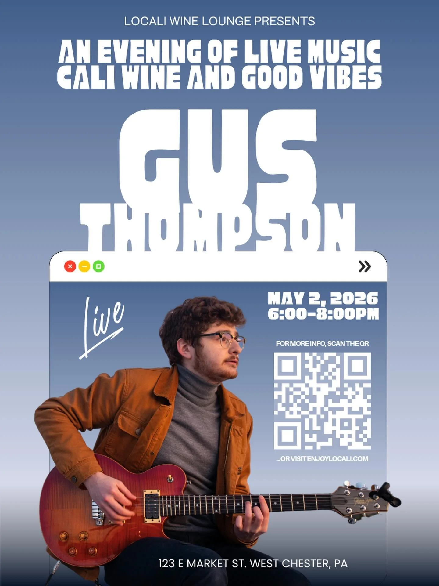 LIVE MUSIC

Great humans playing great music is what it&rsquo;s all about, and that&rsquo;s exactly what&rsquo;s in store tomorrow at LoCali. @gusthompsonmusic graces us with his presence for a night of wicked awesome tunes with a mix of originals an
