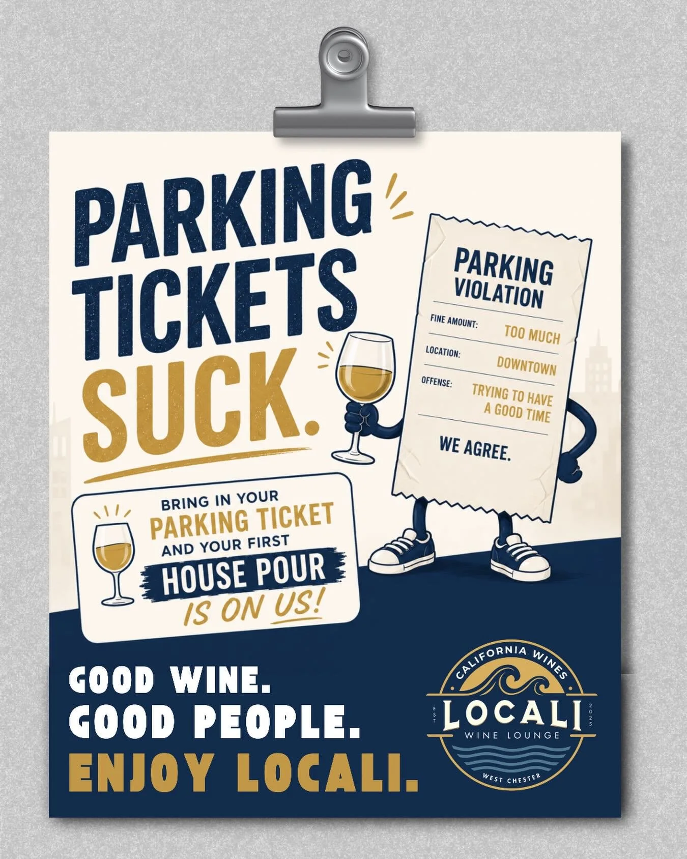 PARKING TICKETS SUCK

Got a parking ticket in West Chester?

First of all, we&rsquo;re sorry.

Second of all, congratulations. We&rsquo;re going to take care of you.

Parking in town can be brutal, and getting hit with a ticket while you&rsquo;re jus