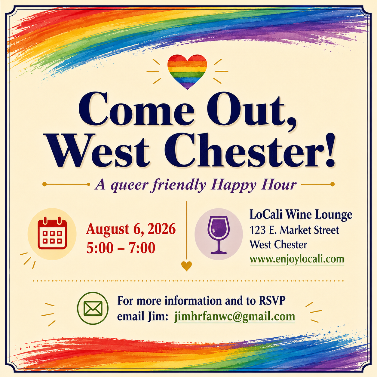 Come Out, West Chester! – A Queer-Friendly Happy Hour
