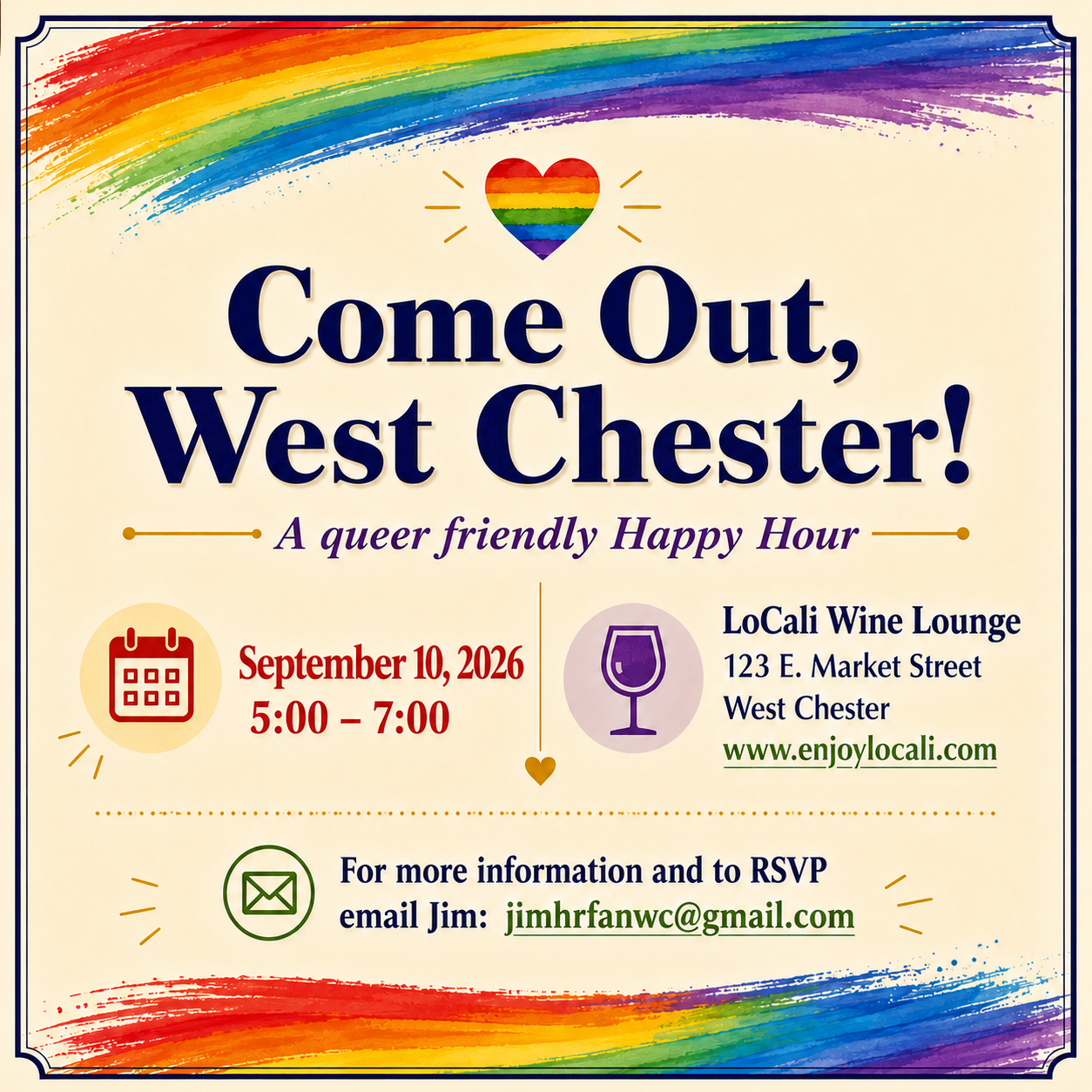 Come Out, West Chester! – A Queer-Friendly Happy Hour
