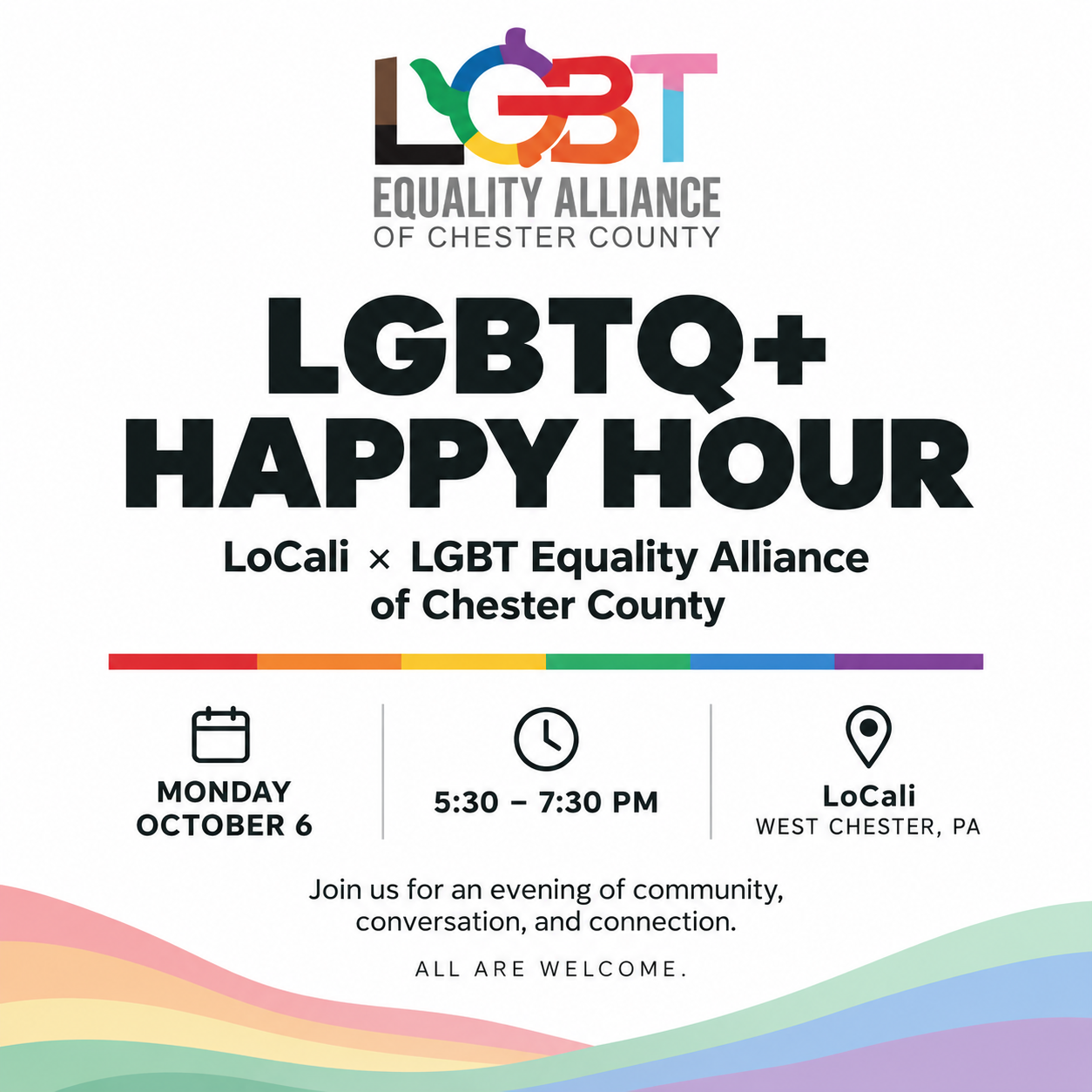 LGBTQ+ Happy Hour w/ Equity Alliance of Chester County 