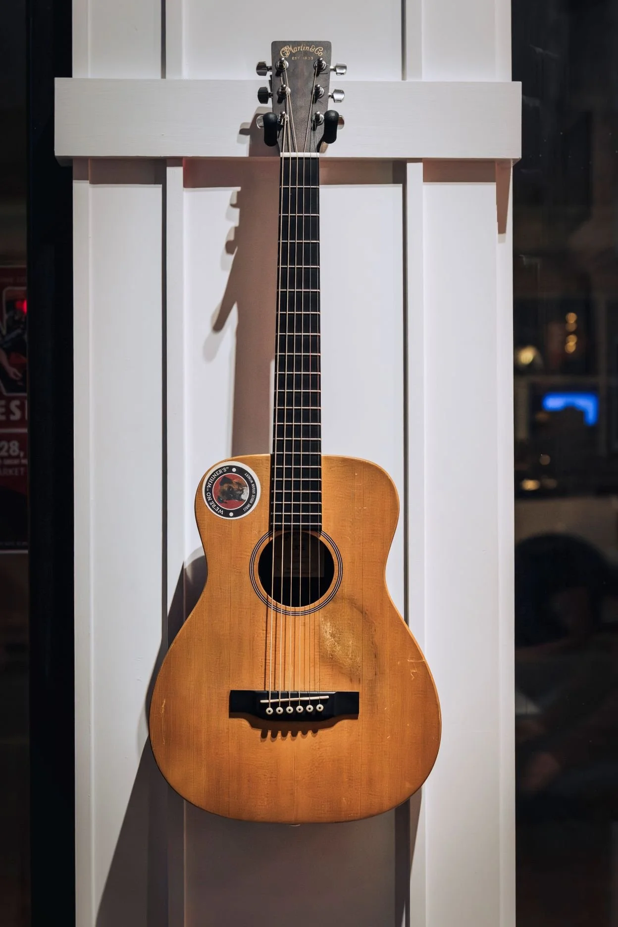 Martin Guitar shown on display at LoCali