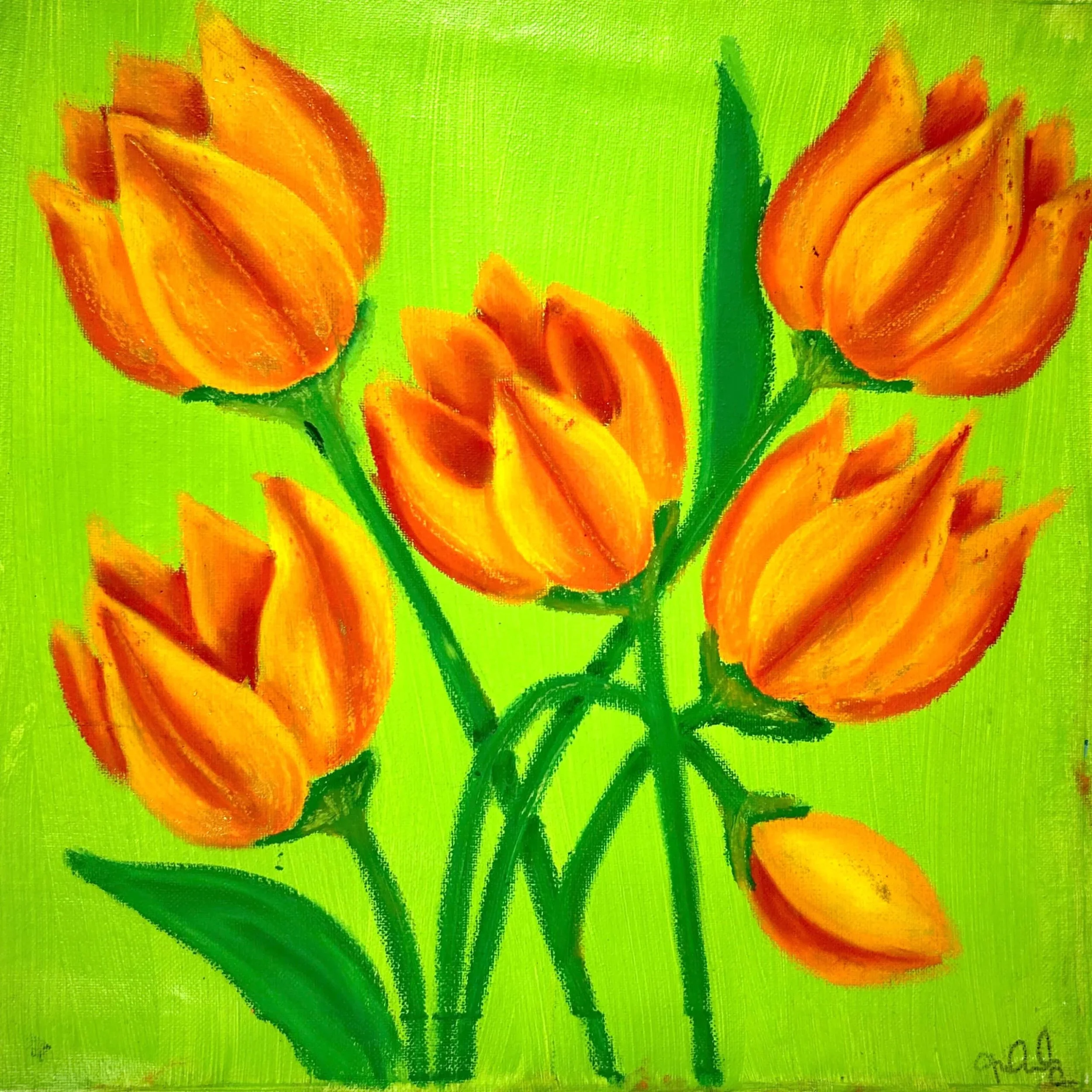 Painting of flowers by Tahirah Coleman