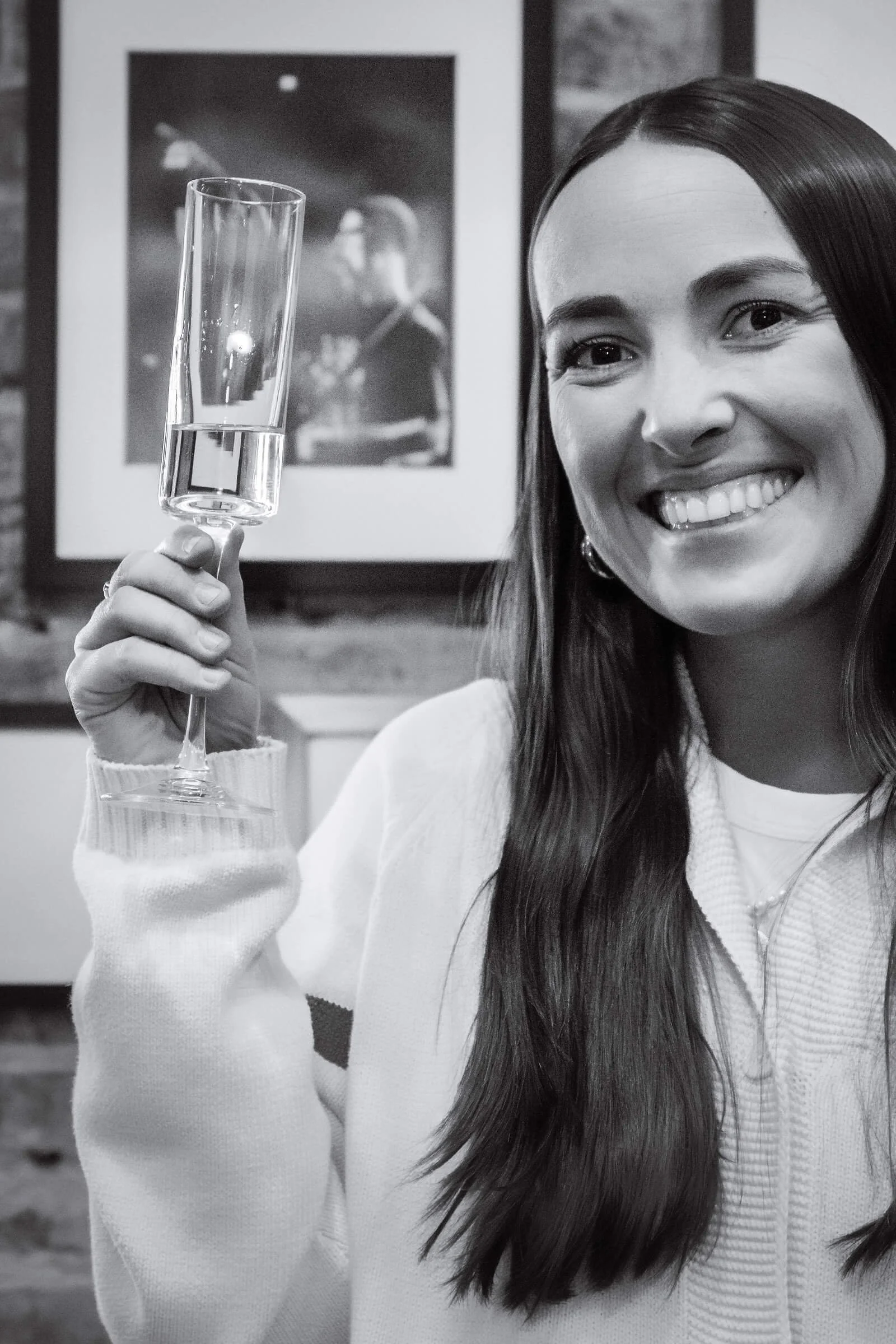 Sparkling wine toast at LoCali