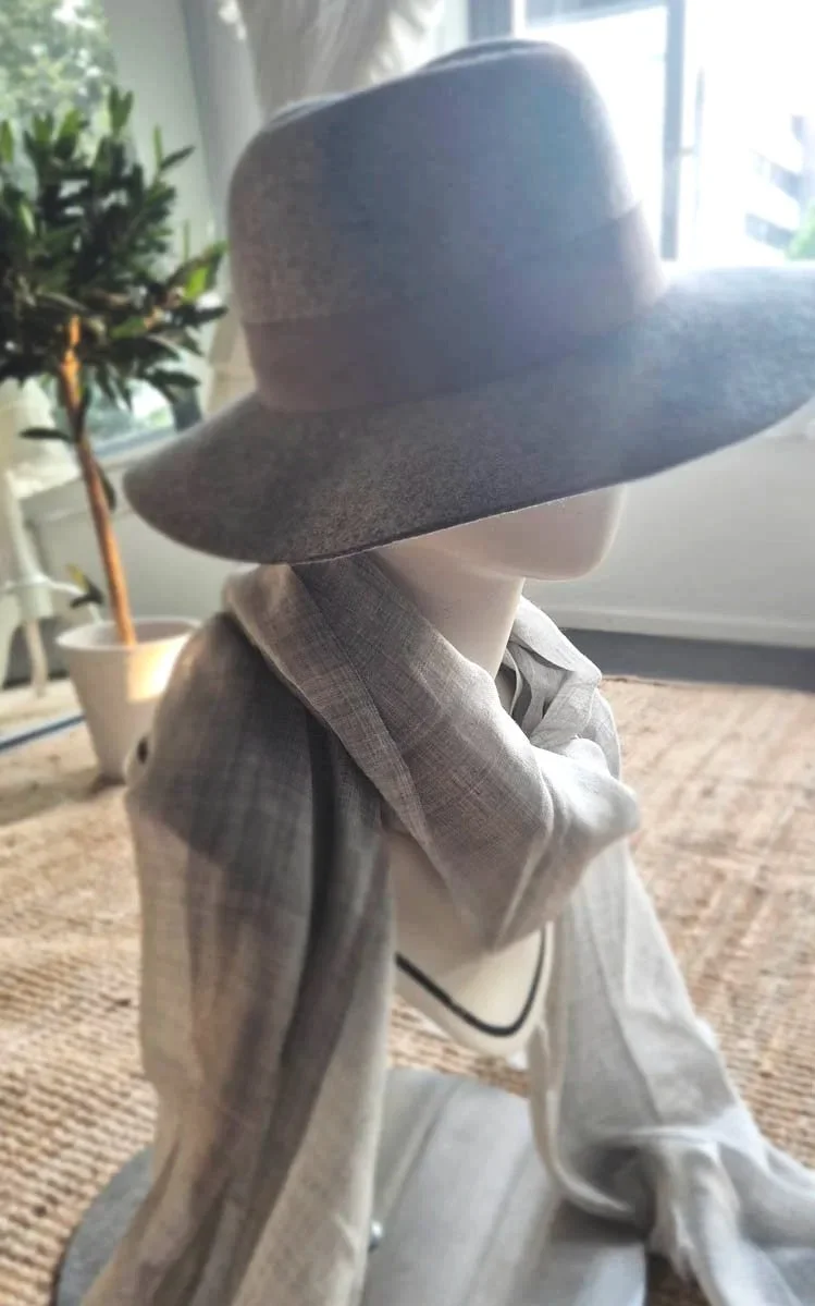 Vaatenuken pää, jossa hattu.