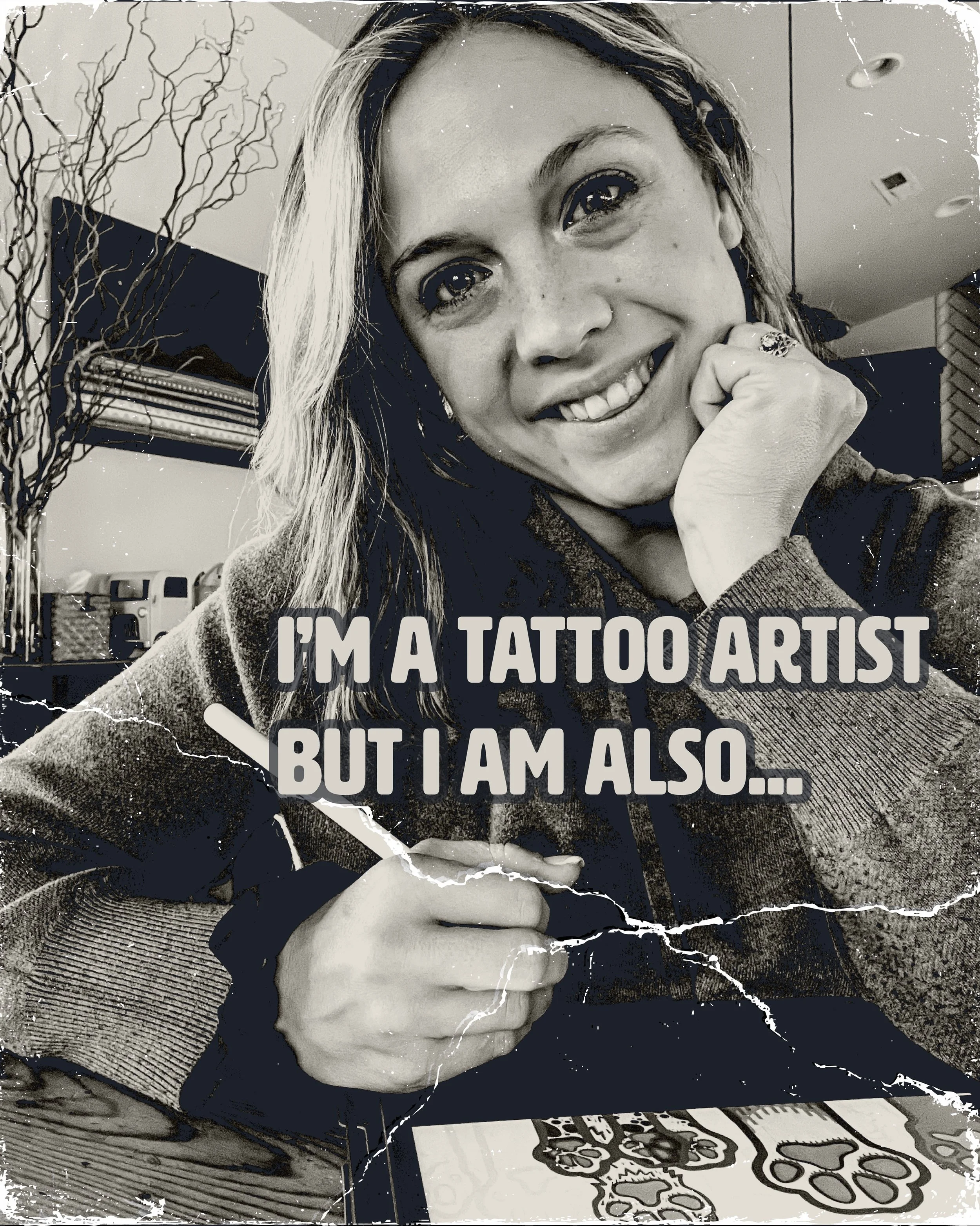 I&rsquo;m a tattoo artist. But that&rsquo;s just the ink on the surface. 🖋️🖤

When you sit in my chair for hours, you aren&rsquo;t just getting a service&mdash;you&rsquo;re collaborating with a real person.

I&rsquo;m a mom chasing kids through the