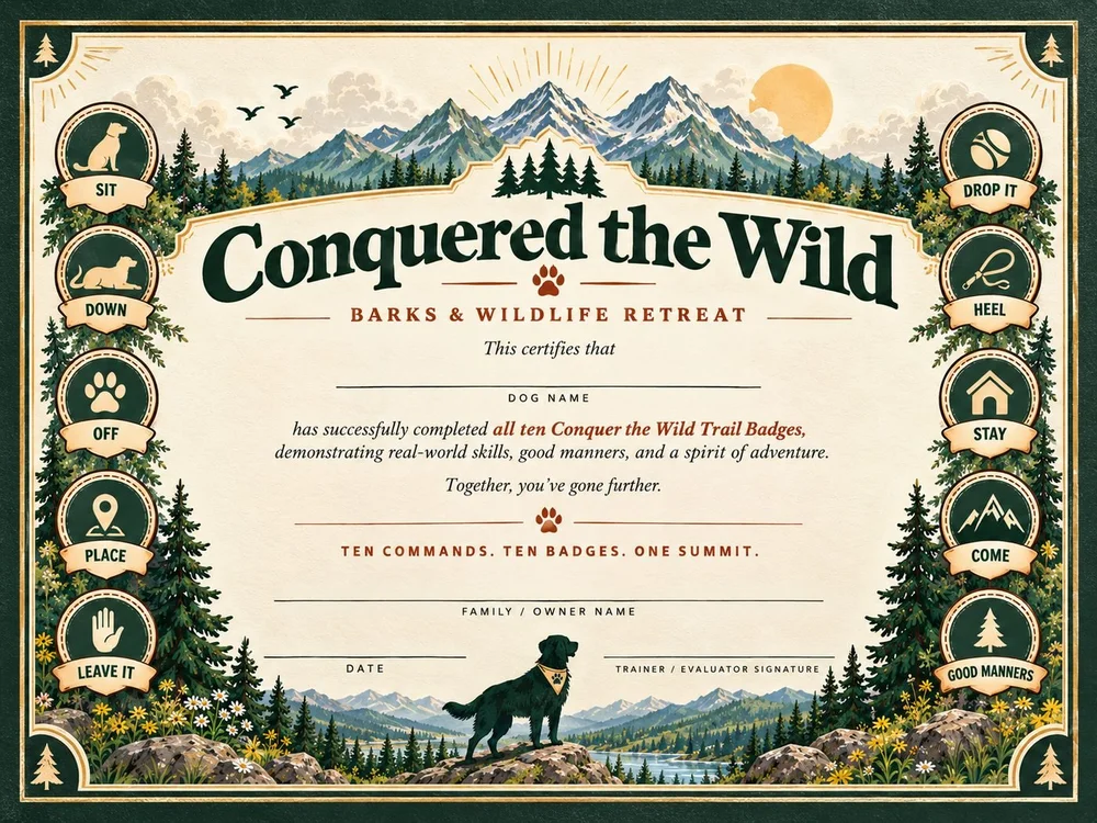 The Conquered the Wild certificate