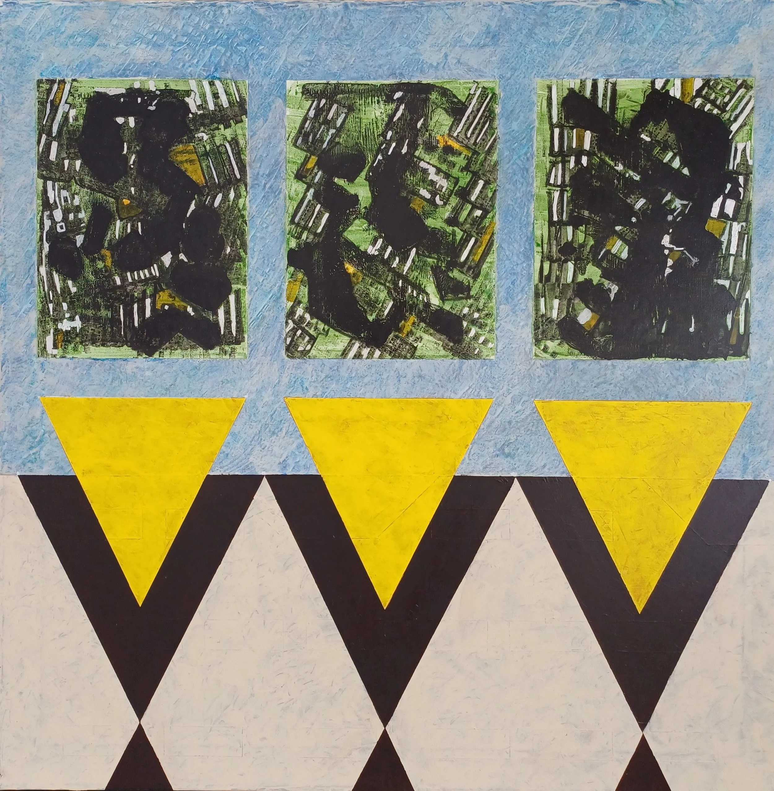 "Plan 3" 2025, (100X100) Akryl på lærred