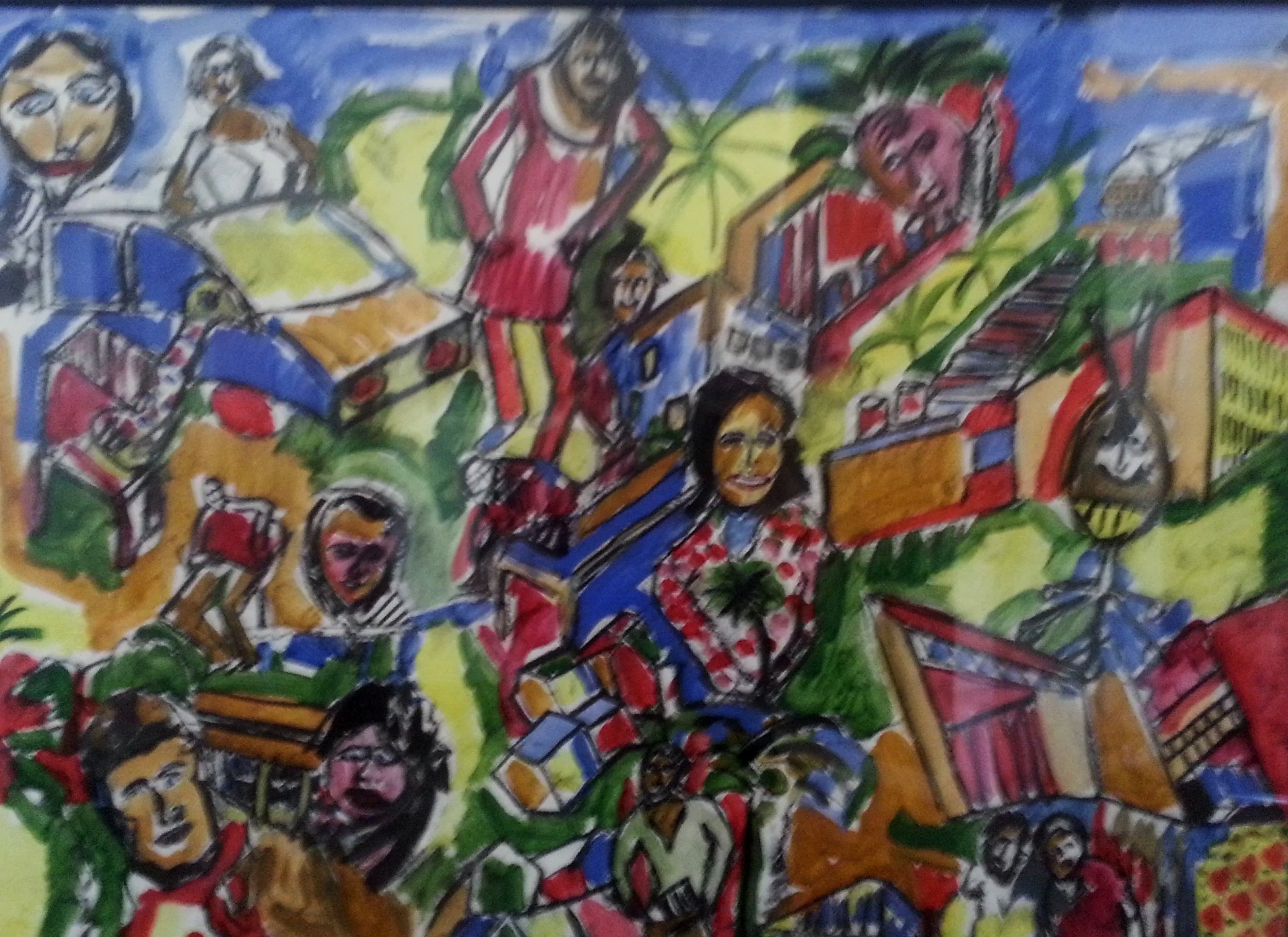 "Hjemve" Nairobi 2011, Akryl på papir