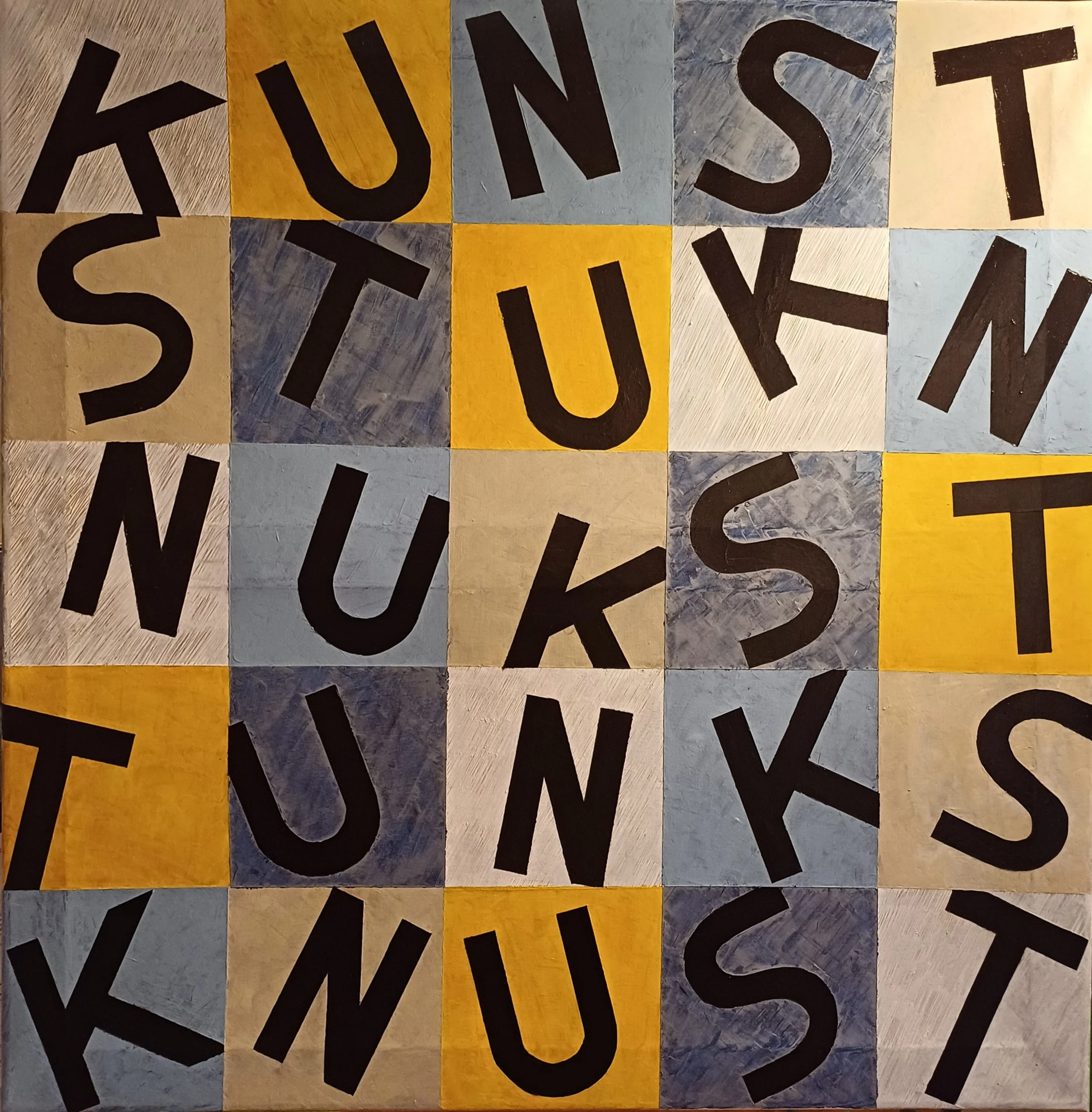 "Knust Kunst" 2026 (100X100) - Akryl på Lærred