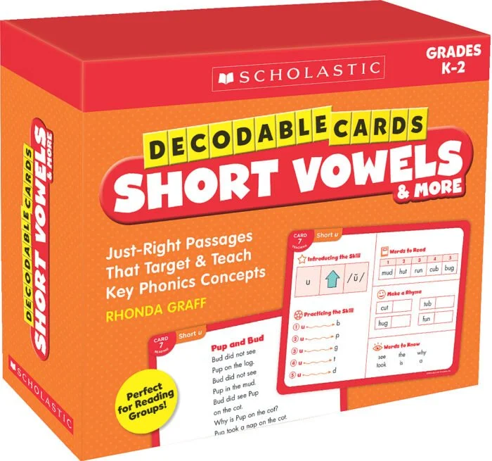 Decodable Cards: Short Vowels & More