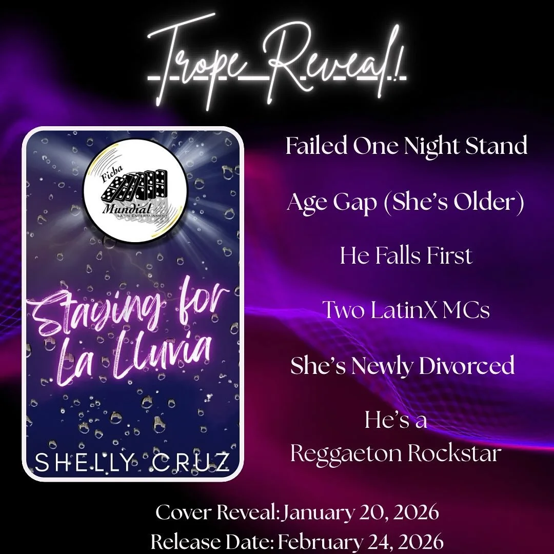 TROPE REVEAL! It&rsquo;s Friday. The tempo&rsquo;s loud. The feelings hit hard. And the tropes? Even harder&hellip;

Failed One Night Stand Age Gap (She&rsquo;s Older) He Falls First Two LatinX MCs She&rsquo;s Newly Divorced He&rsquo;s a Reggaeton Ro
