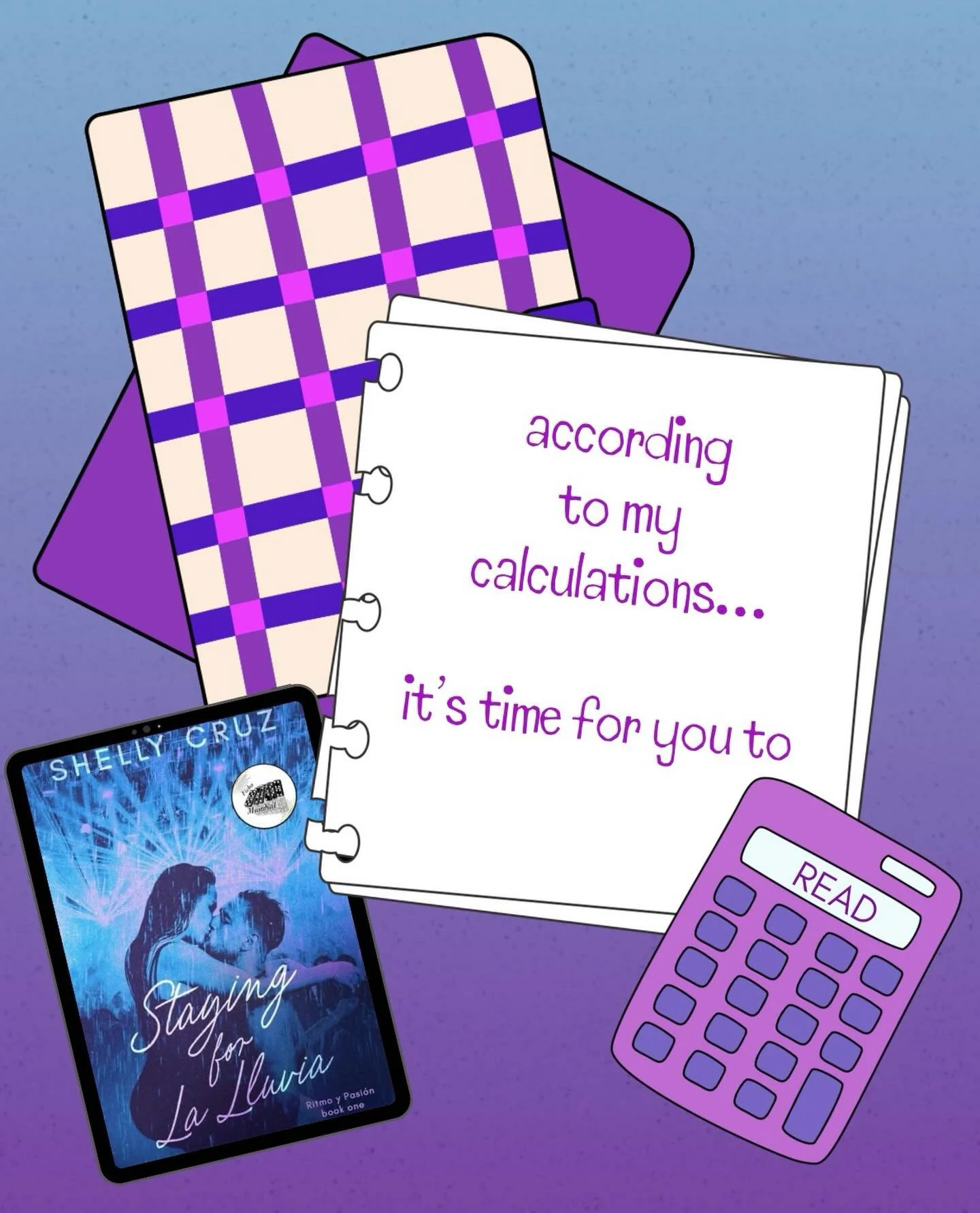 according to my calculations&hellip; it&rsquo;s time for you to read Staying for La Lluvia 

you&rsquo;re overdue for your next obsession. Have you started yet?!? Link in B10!