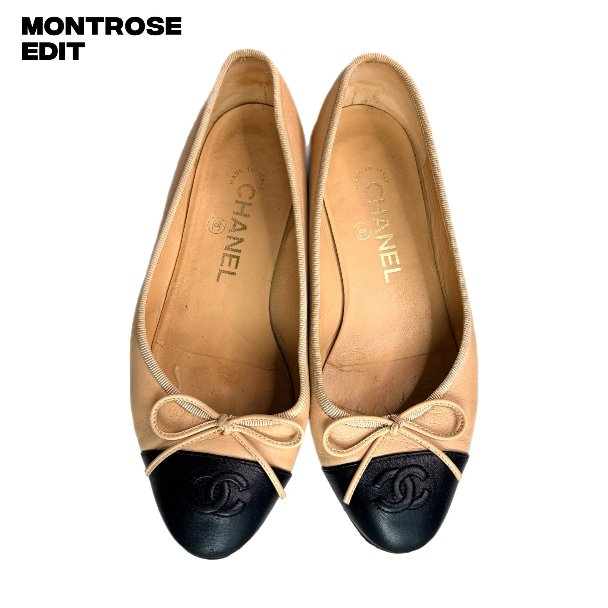 Chanel Two-Tone Ballet Flats