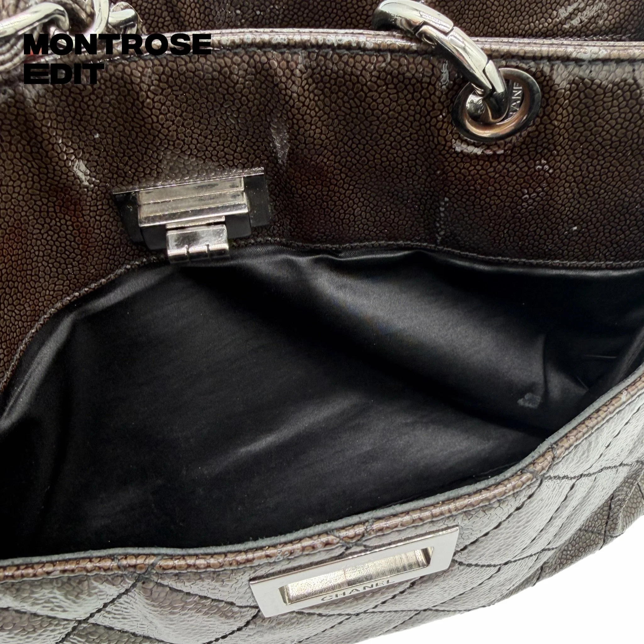 Chanel Quilted Patent Leather Chain Tote, image 11