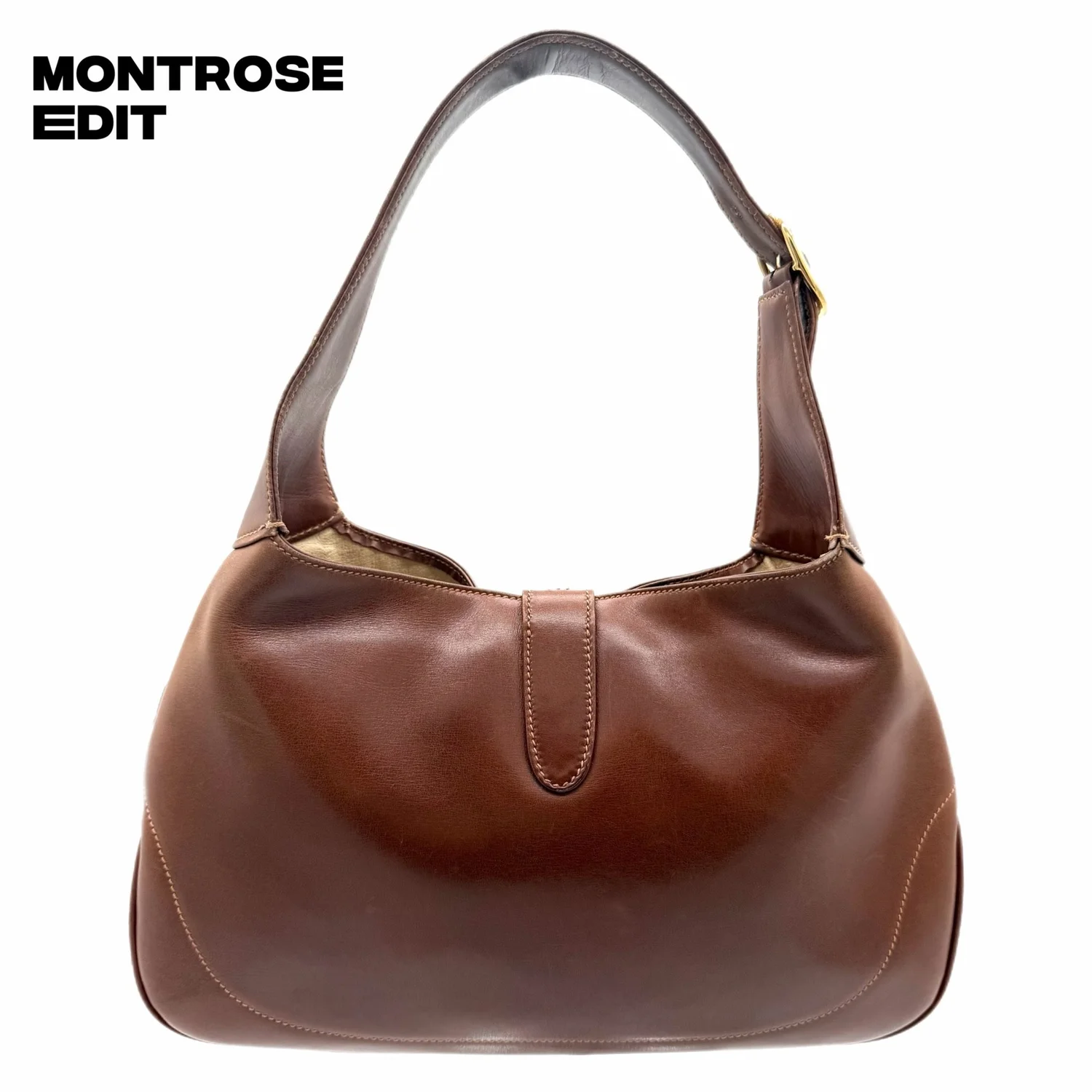 Gucci Jackie Brown Leather Shoulder Bag