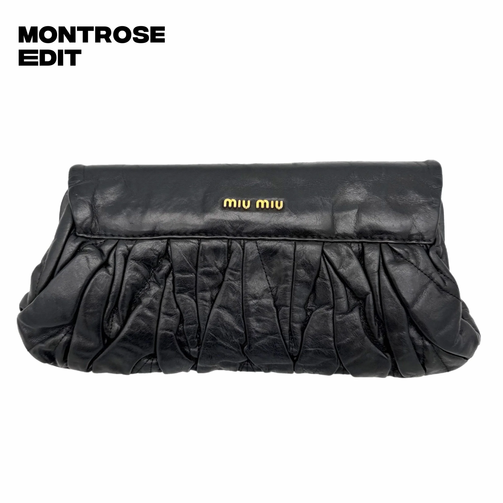 Miu Miu Vintage Matelassé Leather Clutch Bag, image 3