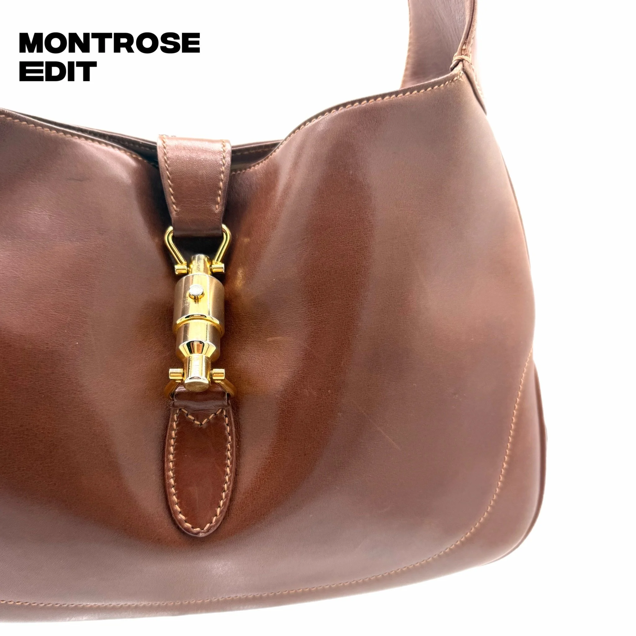 Gucci Jackie Brown Leather Shoulder Bag, image 3