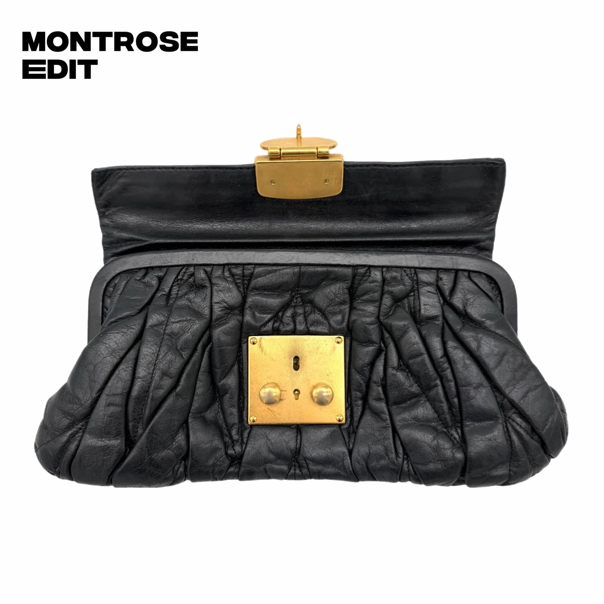Miu Miu Vintage Matelassé Leather Clutch Bag, image 5