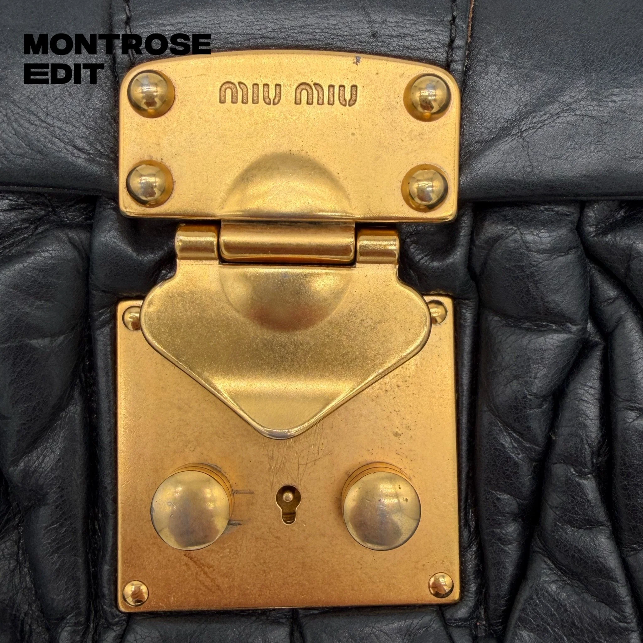 Miu Miu Vintage Matelassé Leather Clutch Bag, image 4