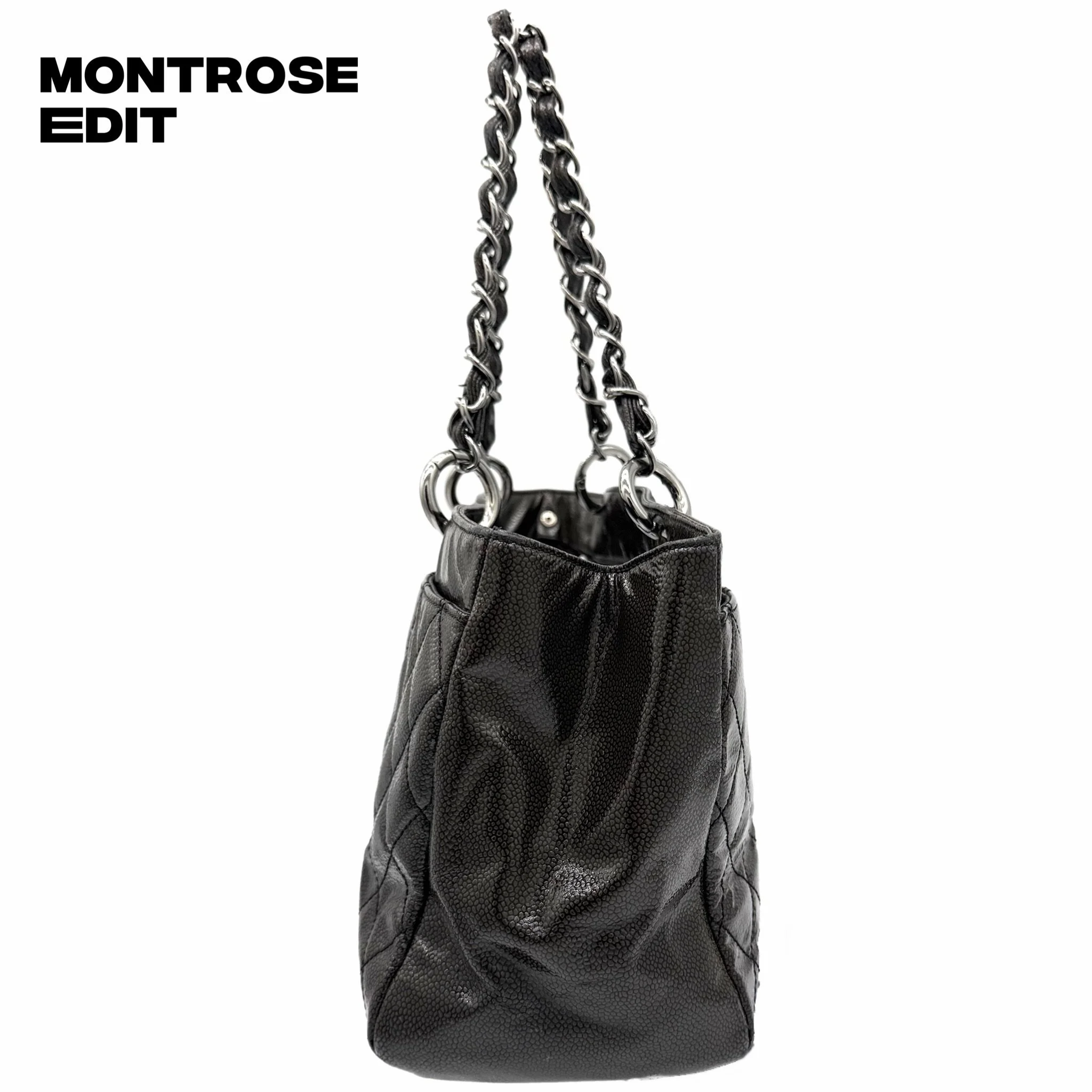 Chanel Quilted Patent Leather Chain Tote, image 7