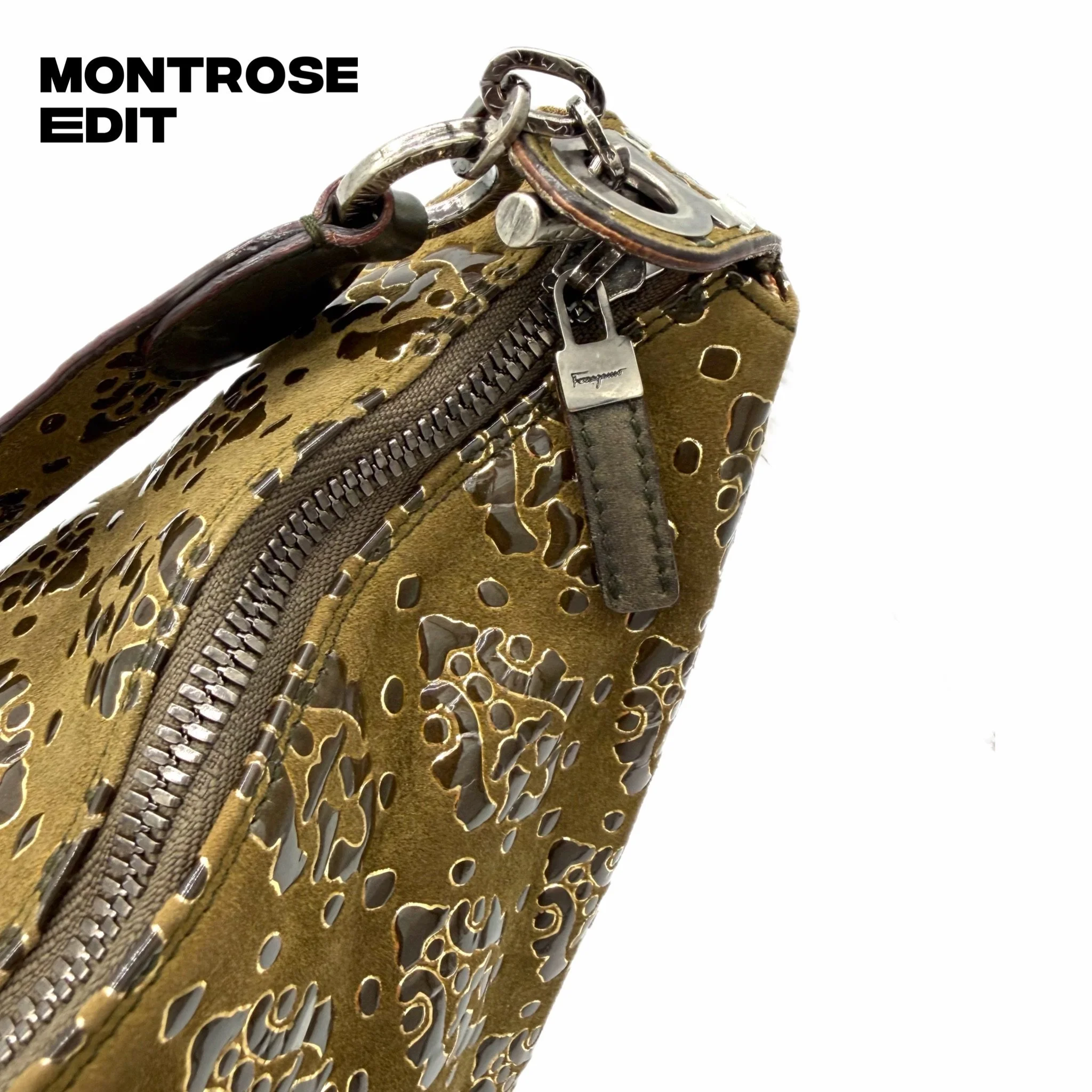 Salvatore Ferragamo Floral Suede Hobo Shoulder Bag, image 7