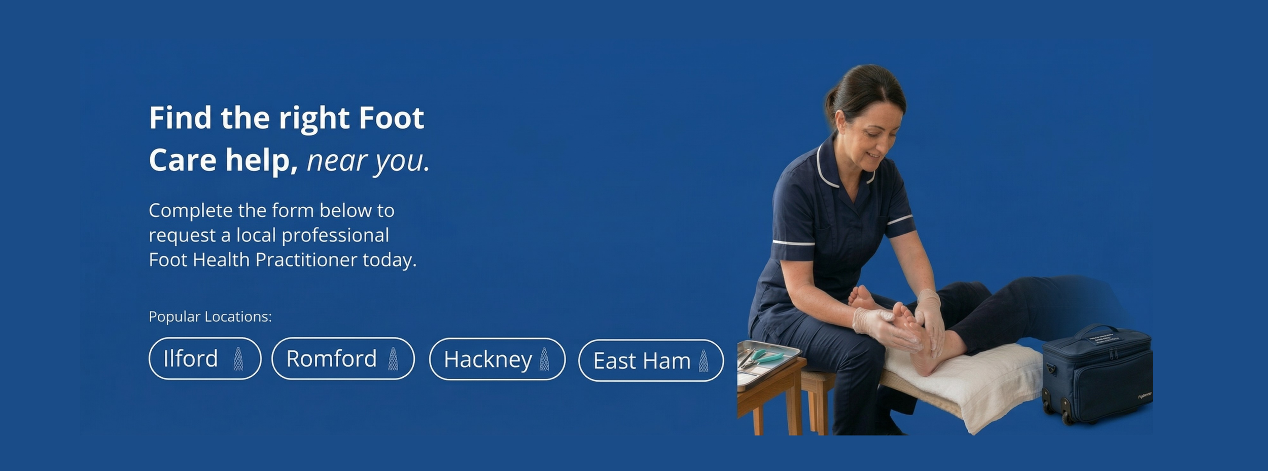 Toenail cutting and mobile foot care service in East London for elderly clients