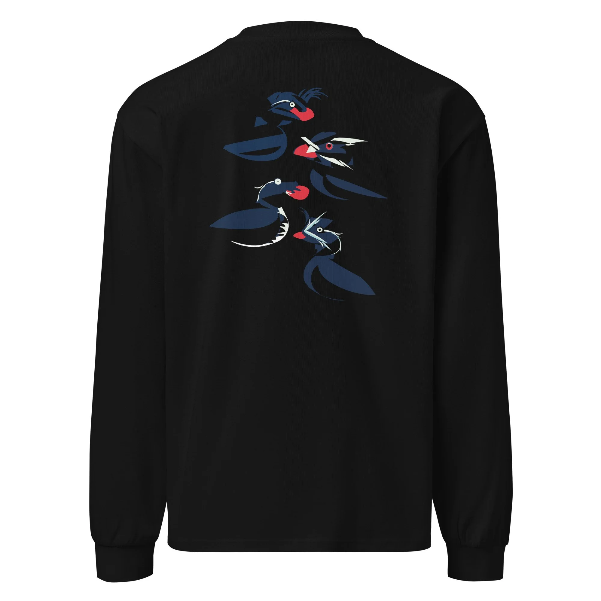 AUK YEAH - Premium heavyweight long sleeve shirt (black)