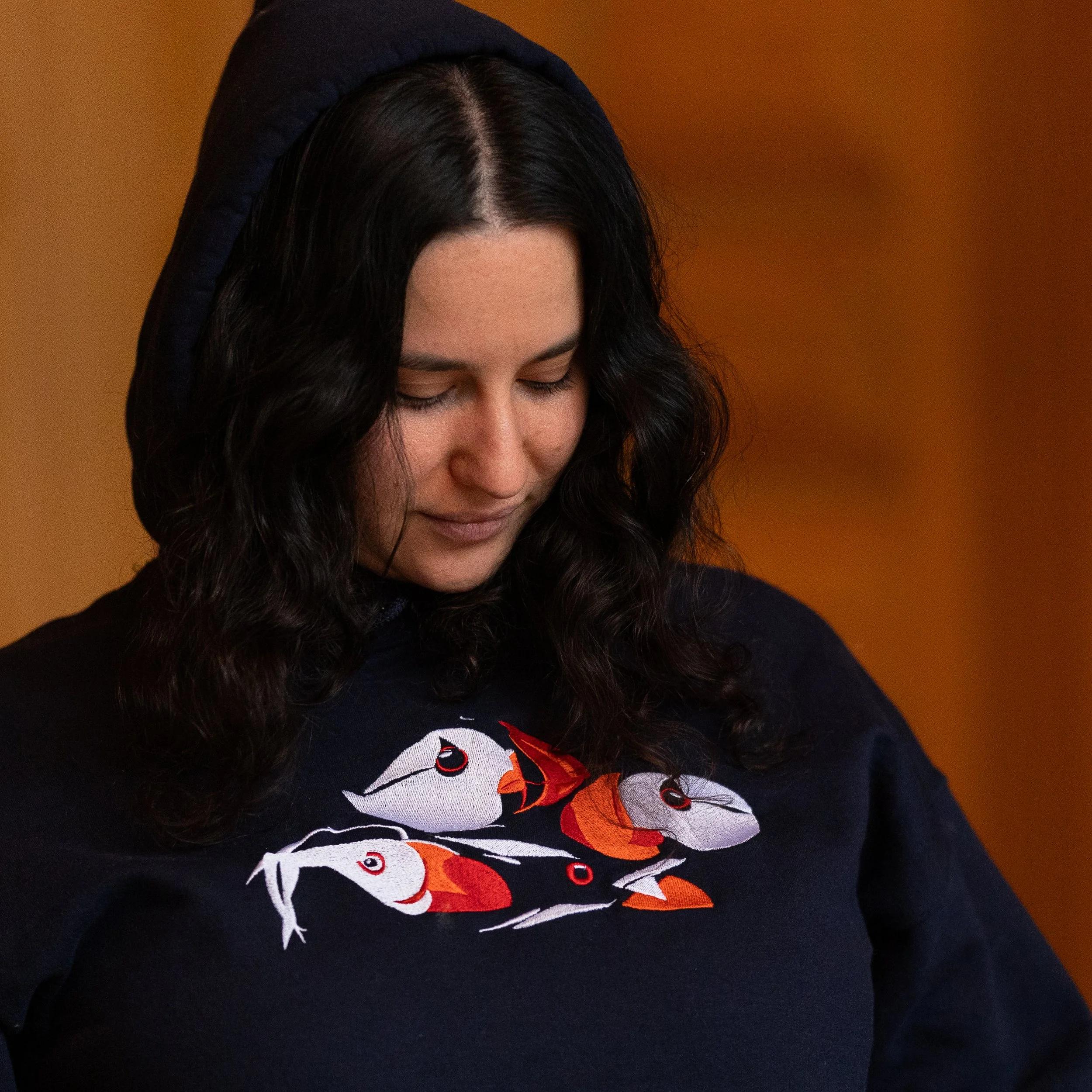 AUK YEAH - PUFFINS - EMBROIDERED Unisex Hoodie