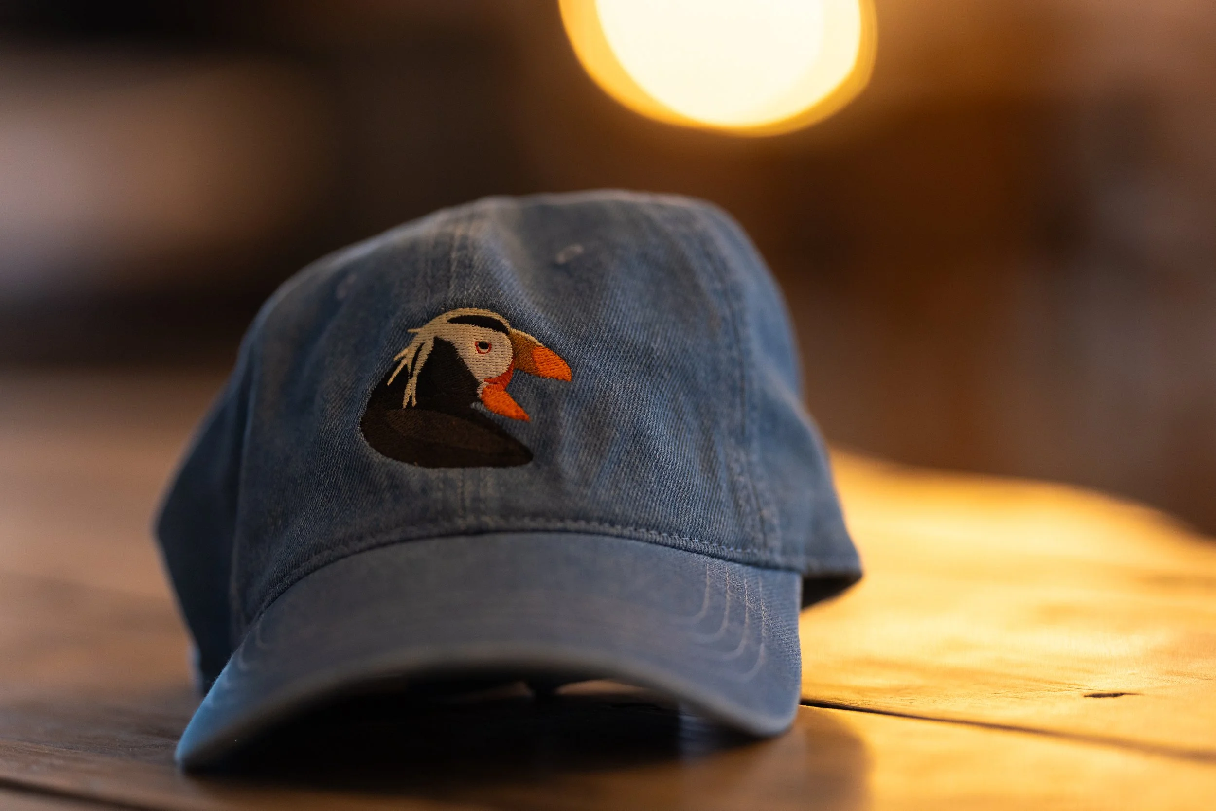 AUK YEAH - PUFFINS - FULL COLOR EMBROIDERY Denim Hat