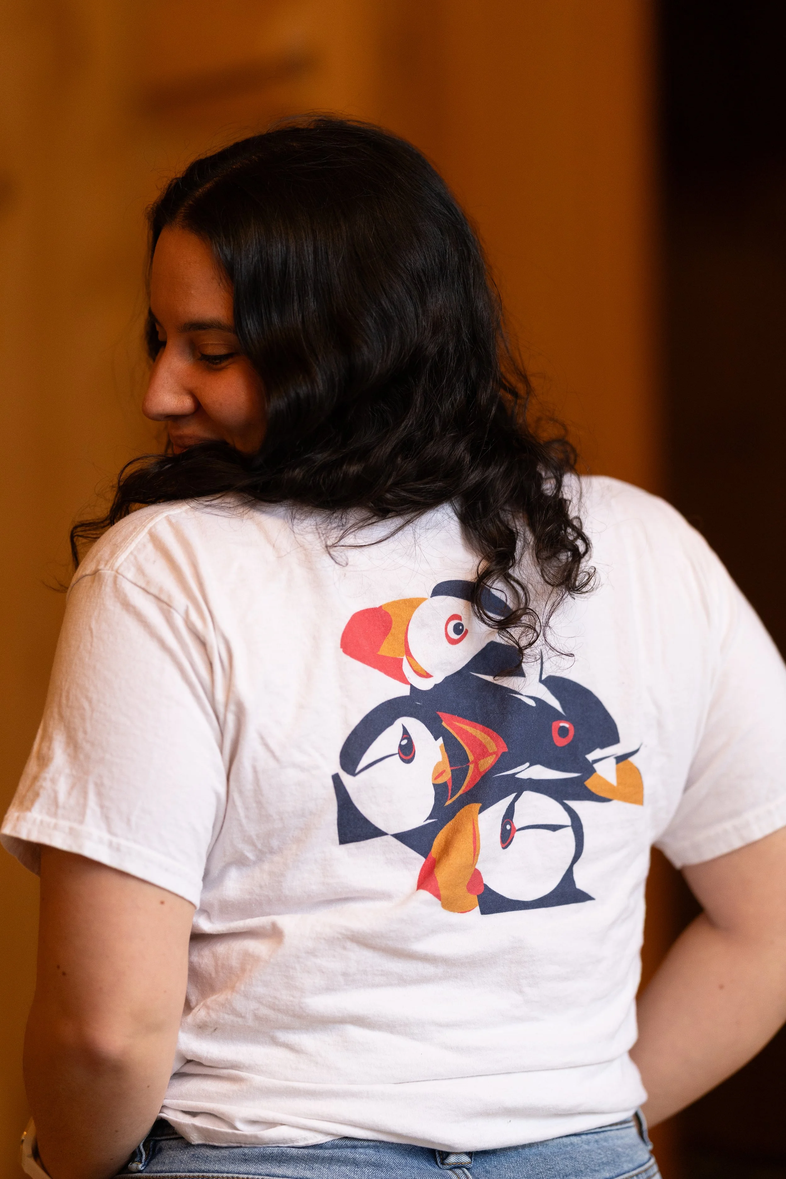 AUK YEAH - PUFFINS - Unisex lightweight classic tee (pale)