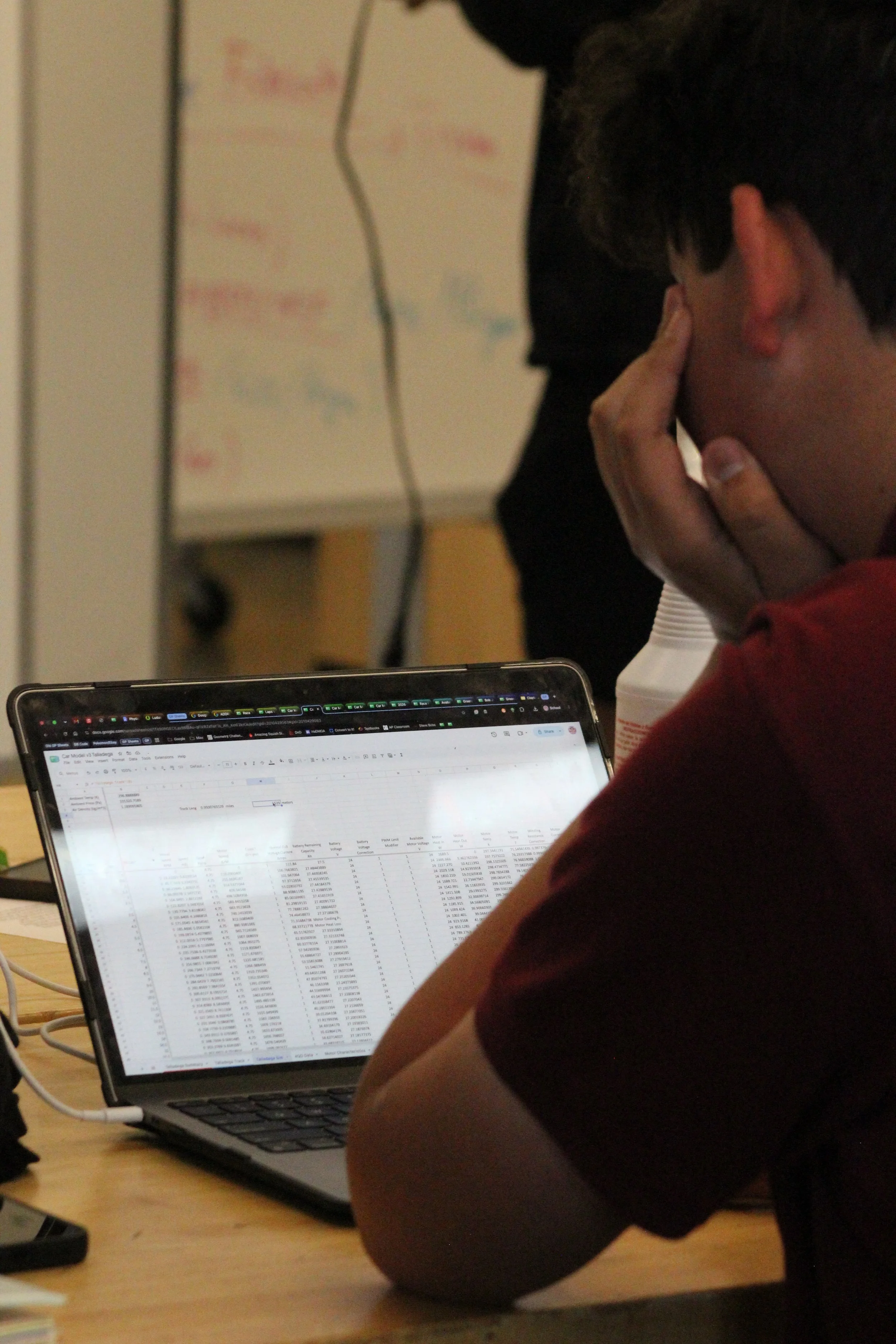James analyzing past race data