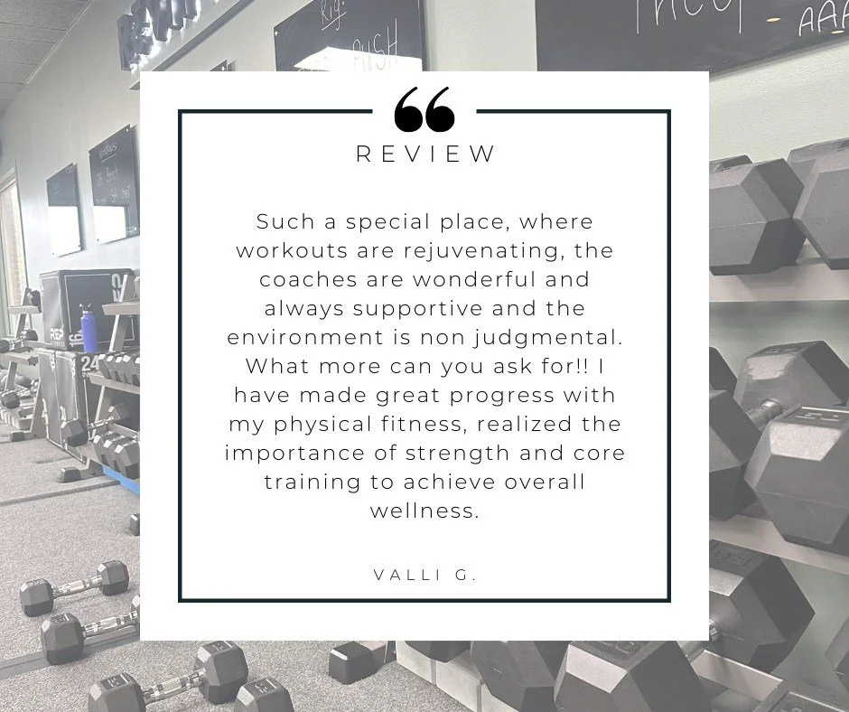 "Such a special place, where workouts are rejuvenating, the coaches are wonderful and always supportive and the environment is non judgmental. What more can you ask for!! I have made great progress with my physical fitness, realized the importan