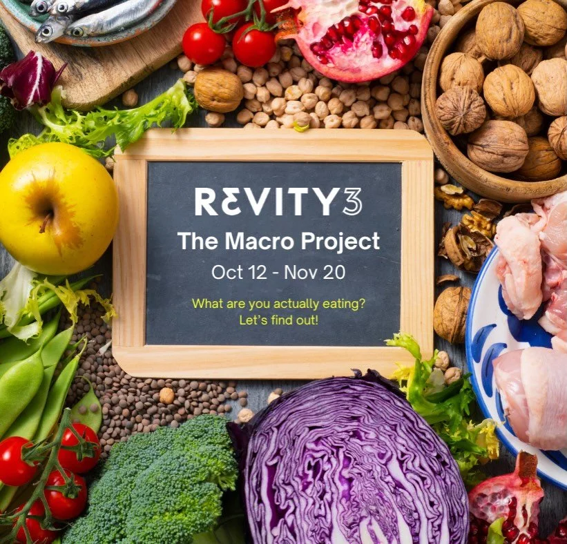 We talk about protein A LOT at Revity3. 😉

But protein is only one piece of the puzzle.
Carbs, protein + fats all play a role in how you fuel your body. The question is: Do you actually know how much you&rsquo;re eating?

That&rsquo;s where The Macr
