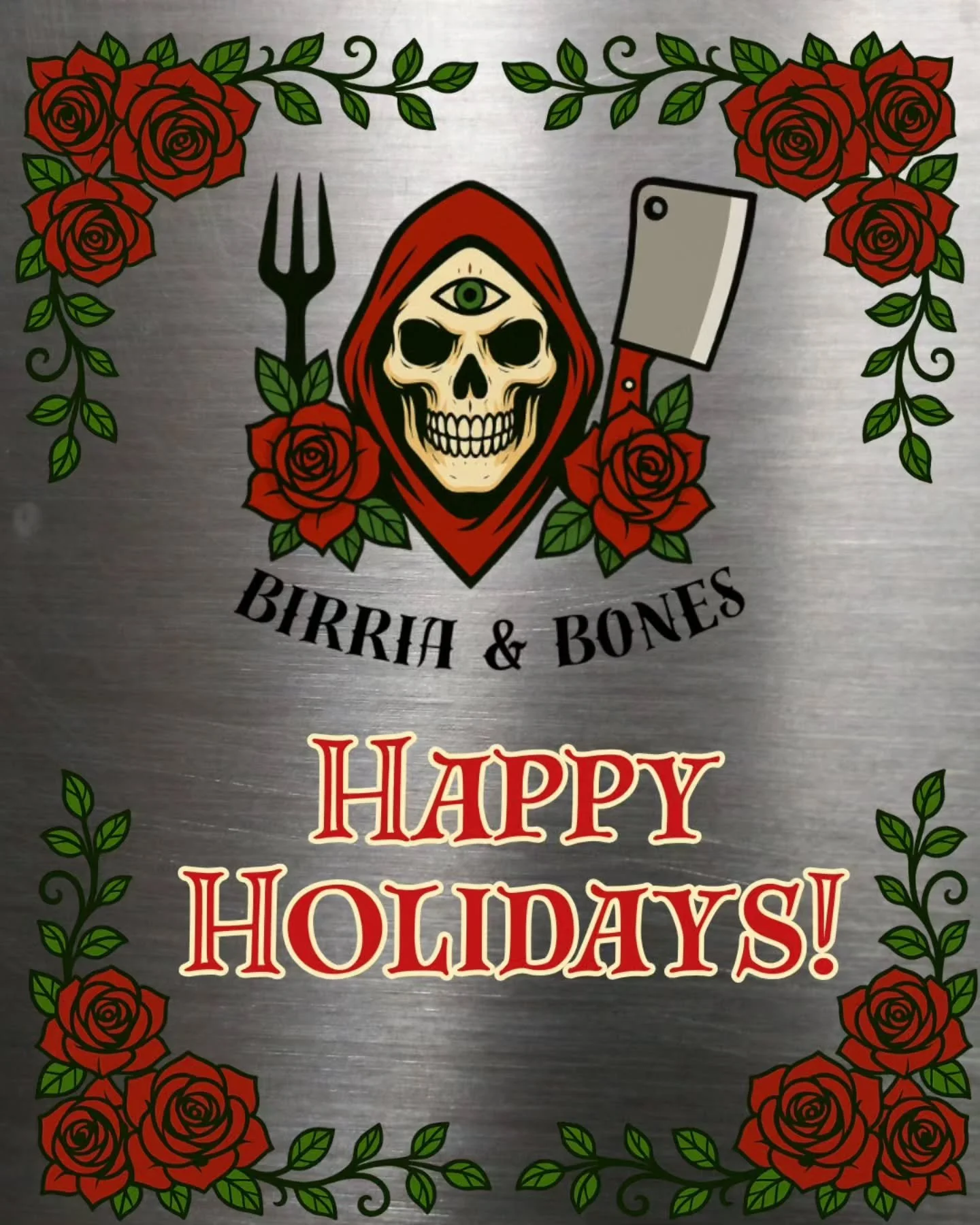 Happy Holidays from Birria &amp; Bones! 🎄

What an incredible way to wrap up 2025. This year we fired up Birria &amp; Bones and got to share our passion, our flavors, and a whole lot of love with YOU. From day one, your support has meant everything 