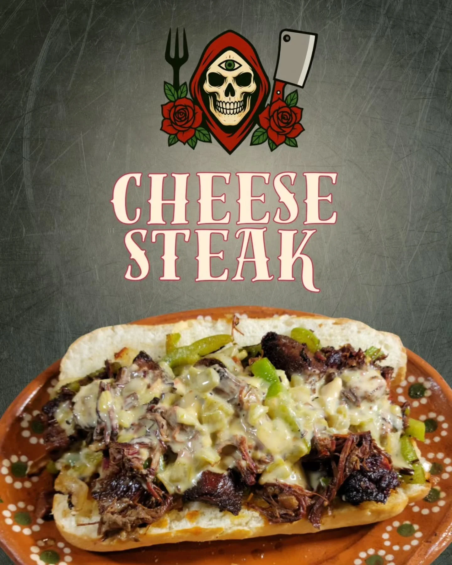 Cheesesteak season has entered the chat. 🔥🥩

Griddled protein, green peppers, sweet onions, and a reckless pour of hatch chili queso all piled high on a toasted Amoroso roll. This one doesn&rsquo;t whisper. It announces itself.
Messy hands. Happy h
