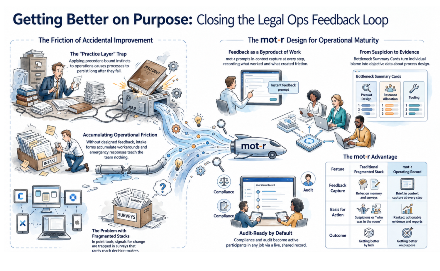 Getting better on purpose by closing the Legal Ops feedback loop with mot-r