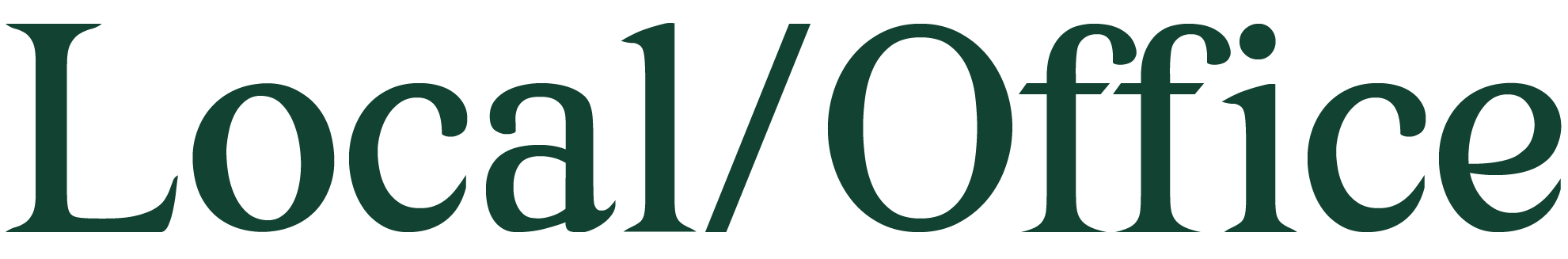 Text that reads 'Local/Office' in green font