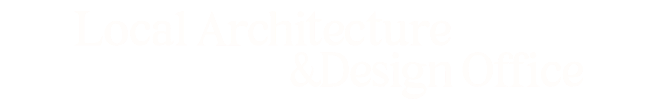 Text that says 'Local Architecture & Design Office' in white on a black background.