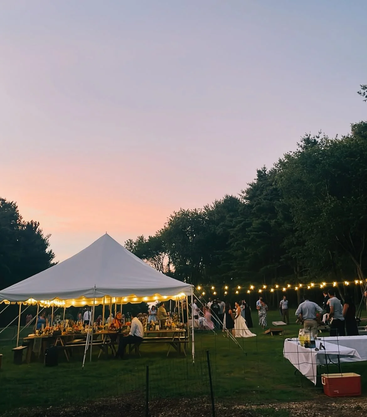 This past Saturday we gathered at the Farm to celebrate a wedding! Our daughter Rachel and her fianc&eacute;e - Derrick, tied the knot and It was magical, beautiful and a wonderful evening of celebration! 
Our hearts are full!