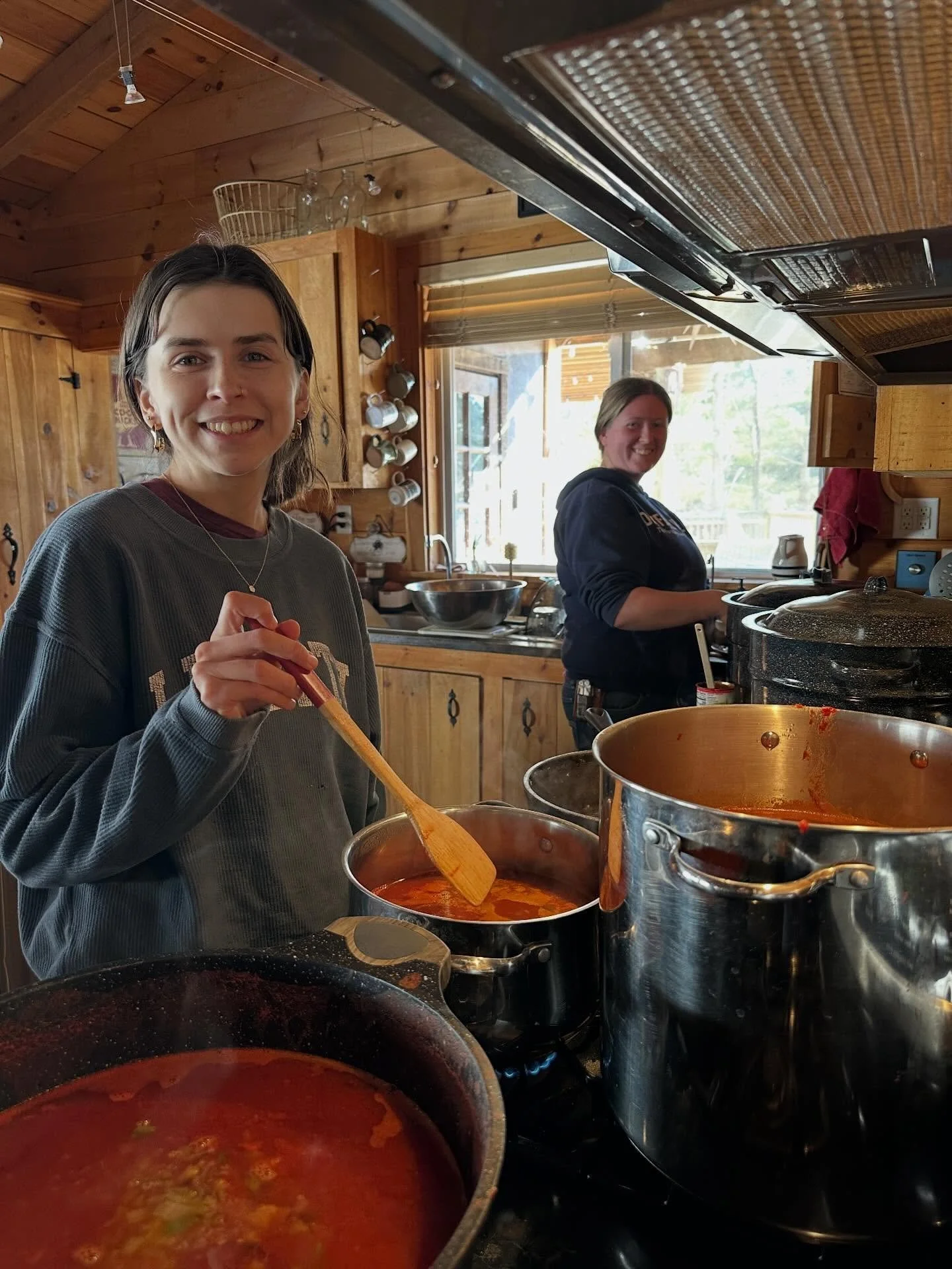 Farm week recap! 
This past week we spent a couple of days canning a lot of tomatoes. Last fall, when all the harvest was coming, busy schedules didn&rsquo;t allow us to get canning done and so we threw all the tomatoes in the freezer until we had se