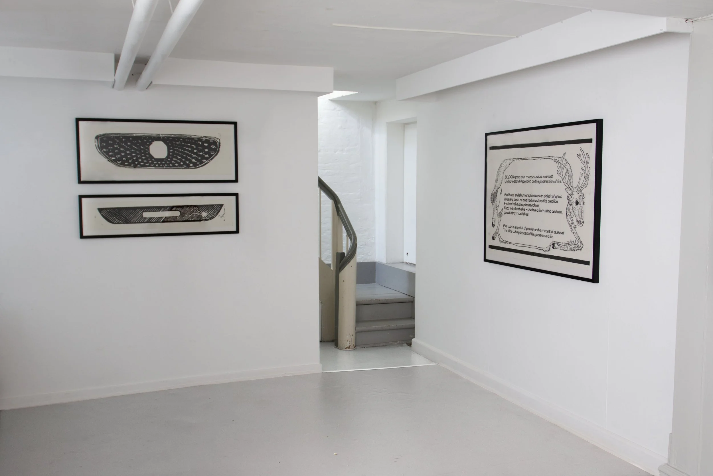 Installation view, Quest For Fire, Danske Grafikeres Hus, 2025